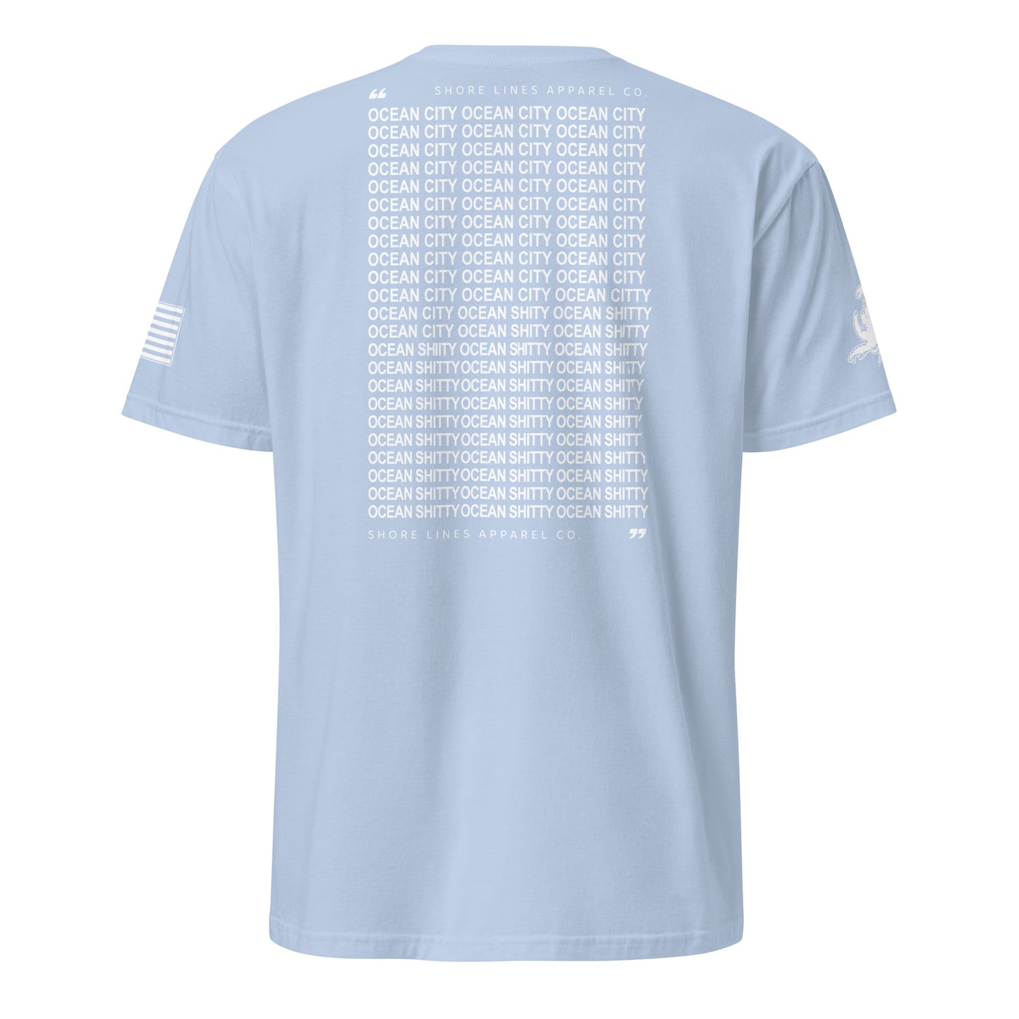 Ocean Shitty | Short Sleeve P-lightblue-Shore Lines Apparel Co.™