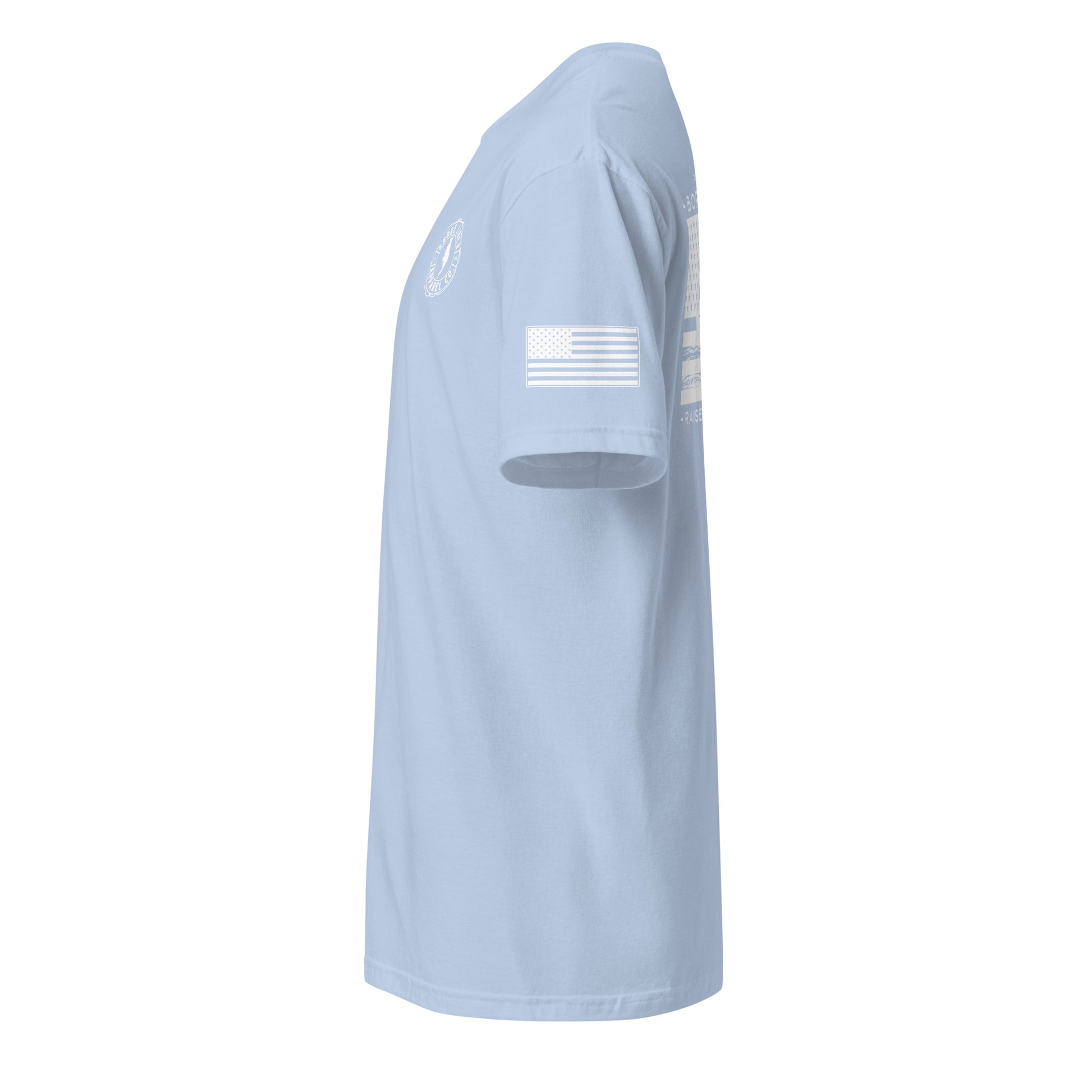 Born Free Raised at Sea | SS P-lightblue-Shore Lines Apparel Co.
