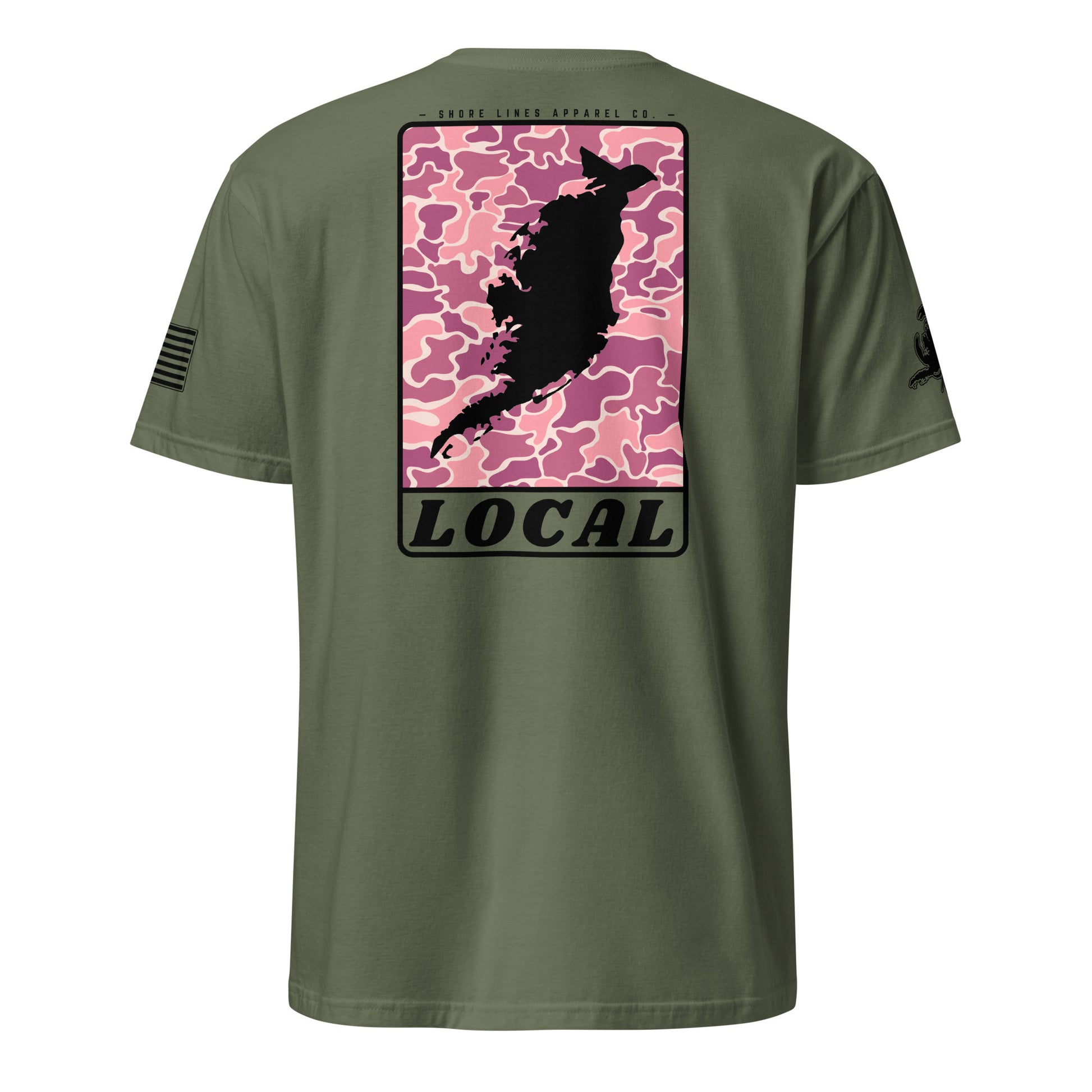 LOCAL (pink) | Core SS P-militarygreen-Shore Lines Apparel Co.