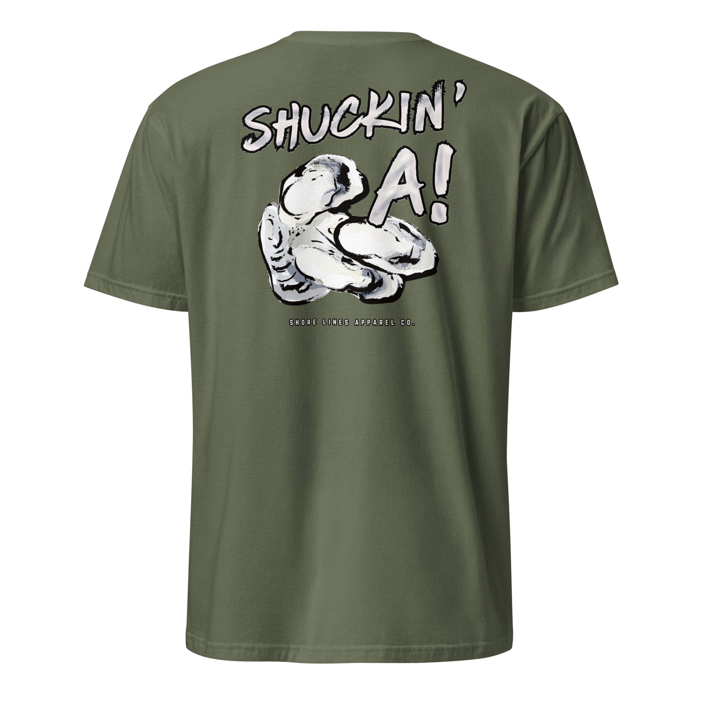 Shuckin A | Core SS-militarygreen-Shore Lines Apparel Co.