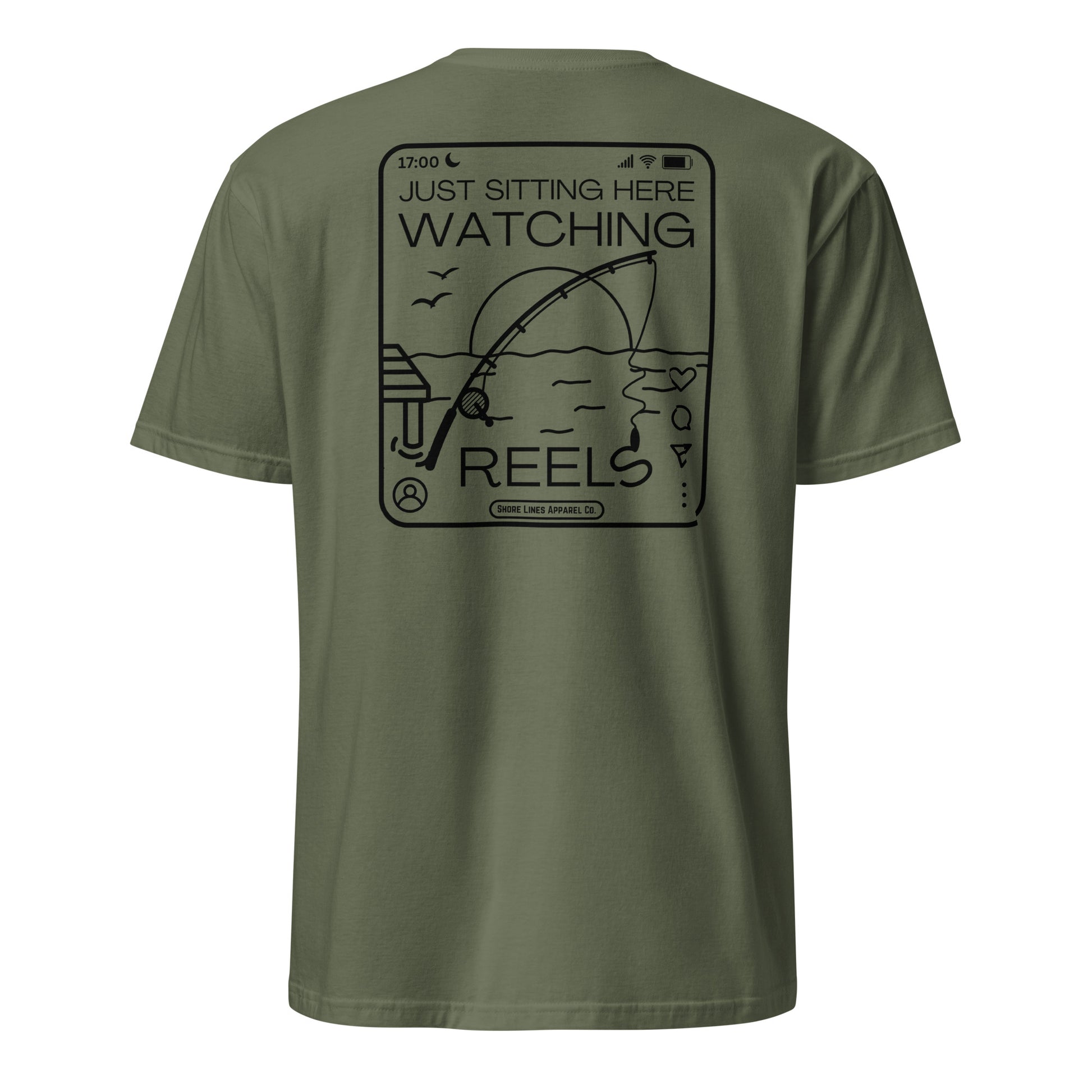 Watching Reels | SS-militarygreen-Shore Lines Apparel Co.