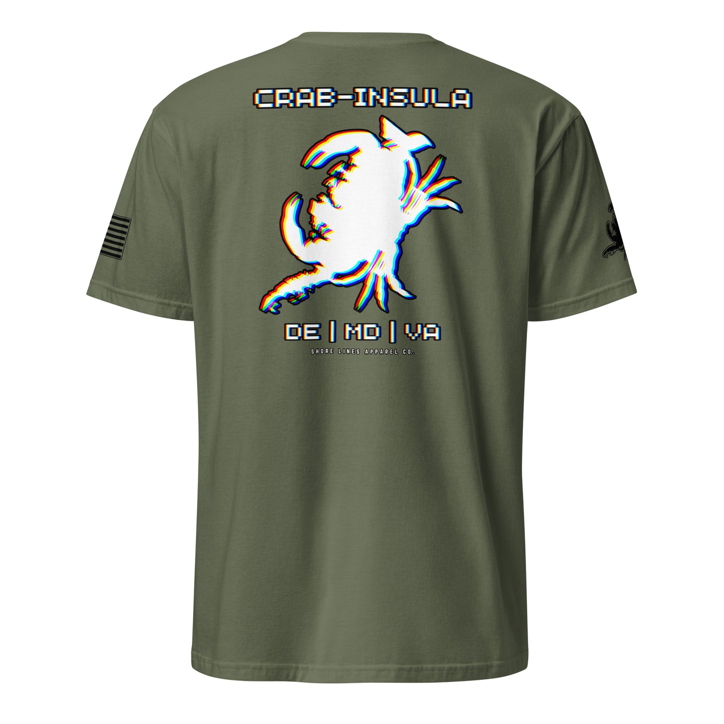 Crabinsula (Retro) | SS P-militarygreen-Shore Lines Apparel Co.