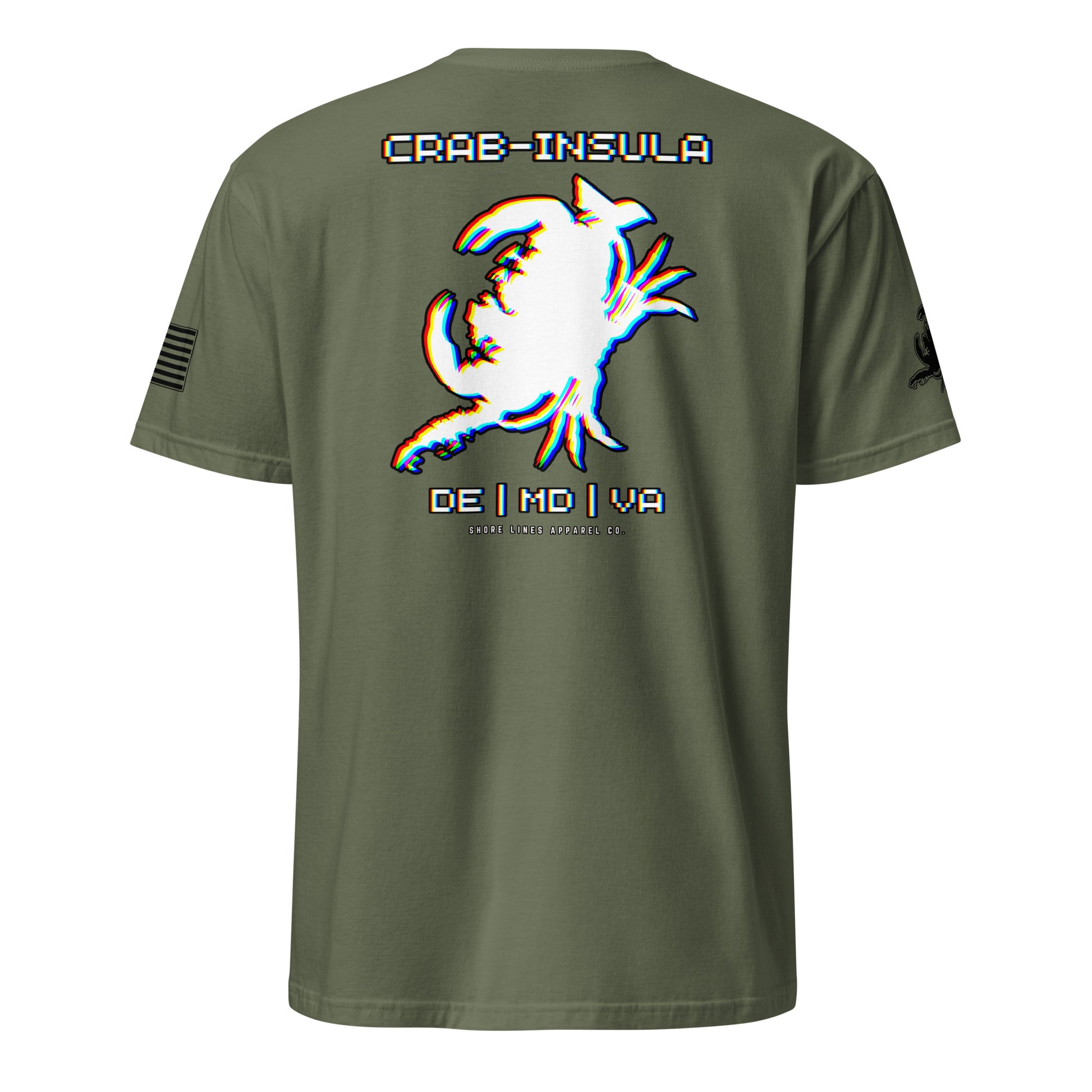 Crabinsula (Retro) | SS P-militarygreen-Shore Lines Apparel Co.