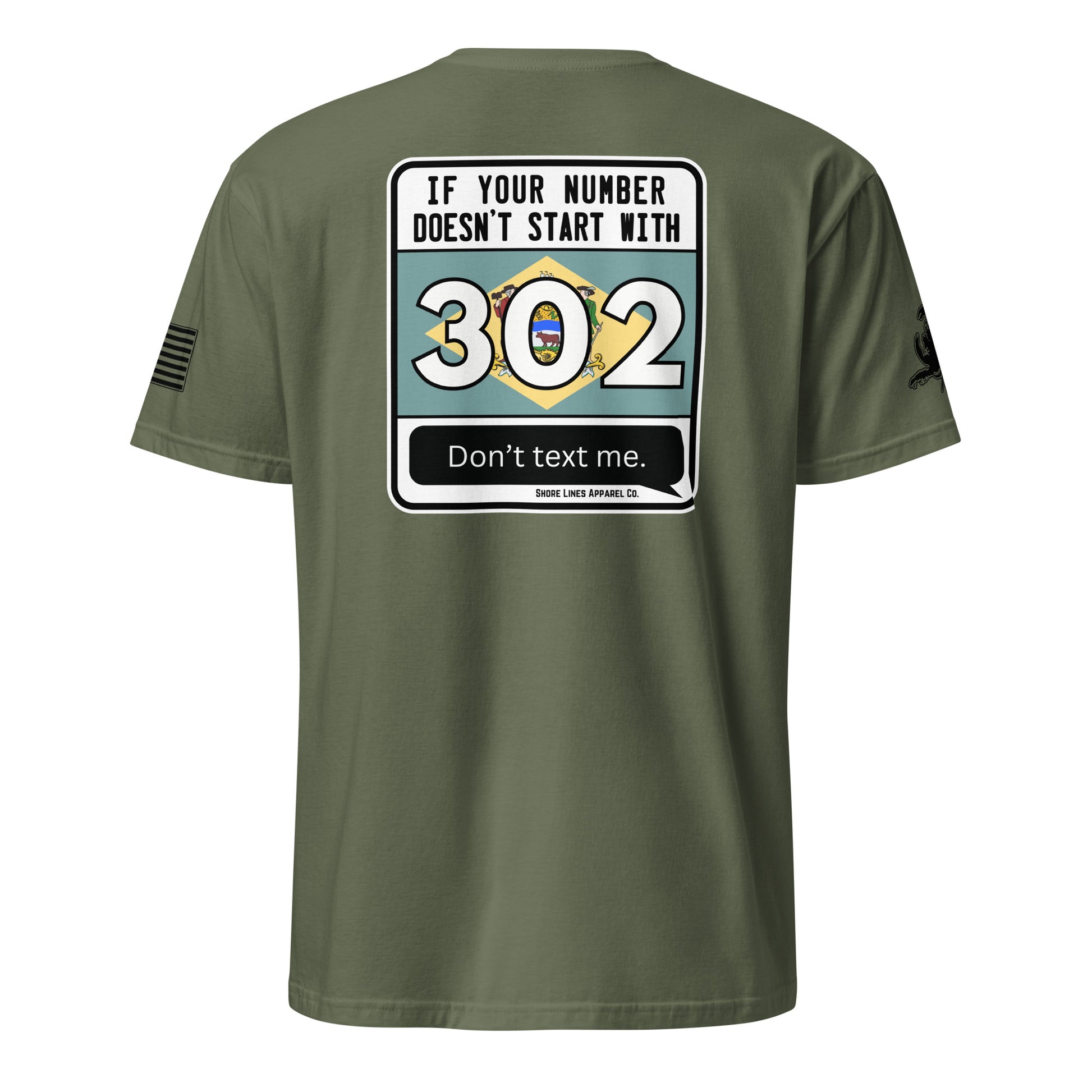 302 Area Code | SS P-militarygreen-Shore Lines Apparel Co.