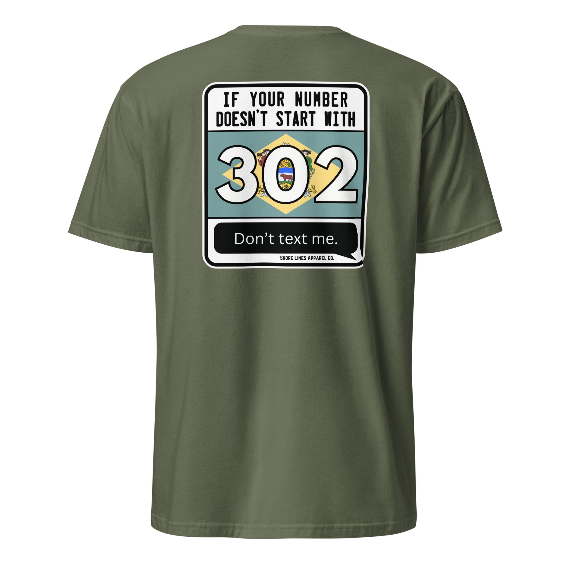302 Area Code | SS-militarygreen-Shore Lines Apparel Co.