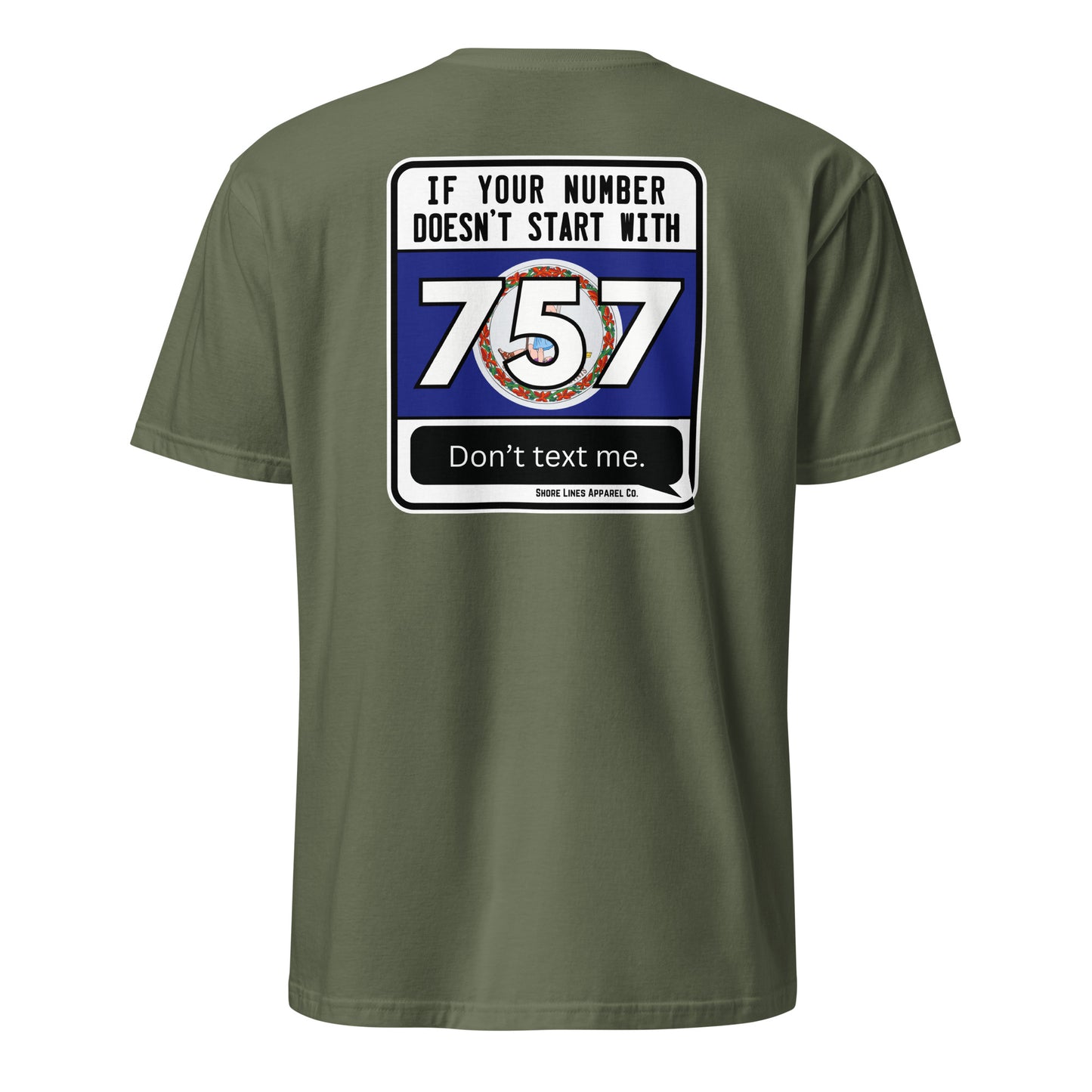 757 Area Code | SS-militarygreen-Shore Lines Apparel Co.