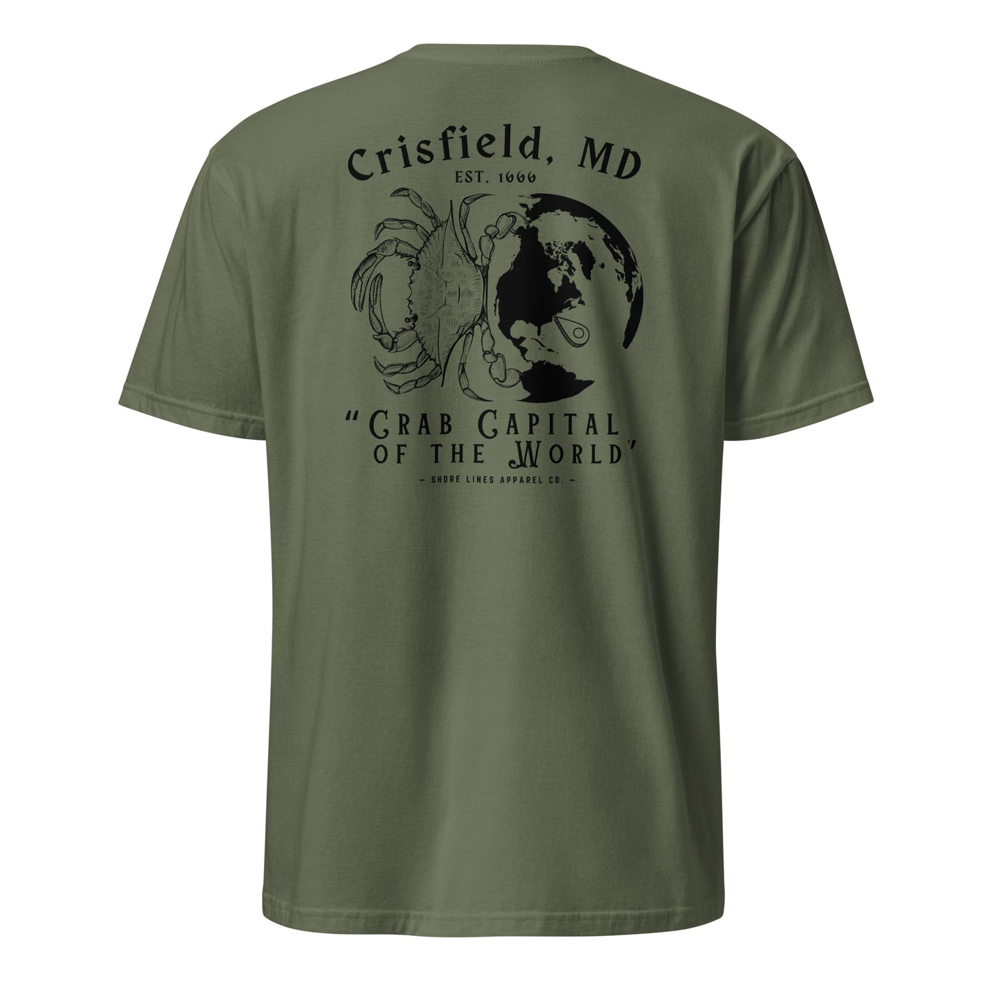 Crisfield | SS-militarygreen-Shore Lines Apparel Co.
