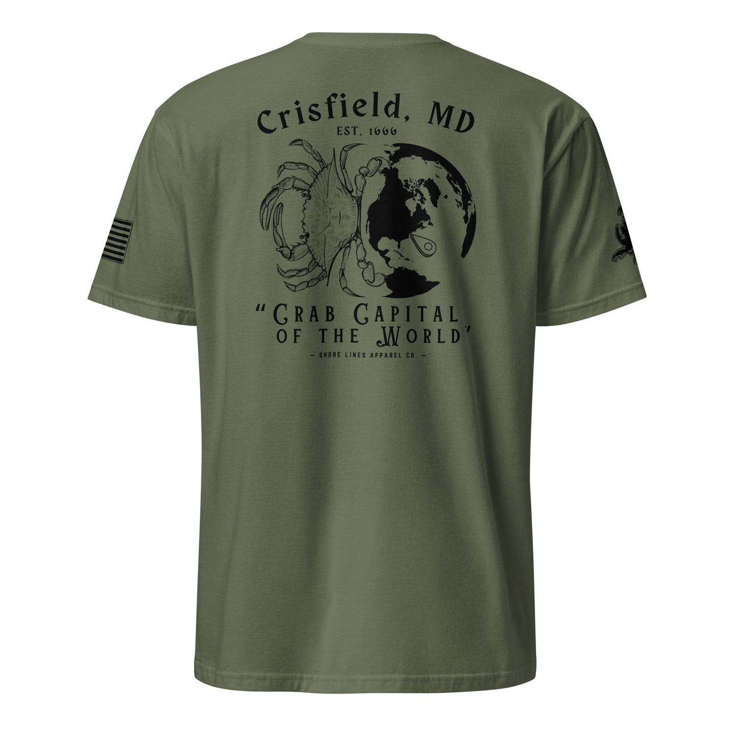 Crisfield | Short Sleeve P-militarygreen-Shore Lines Apparel Co.