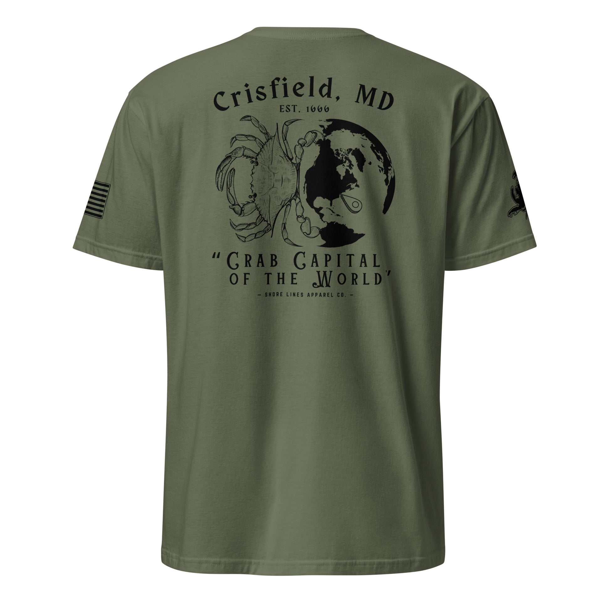Crisfield | Short Sleeve P-militarygreen-Shore Lines Apparel Co.