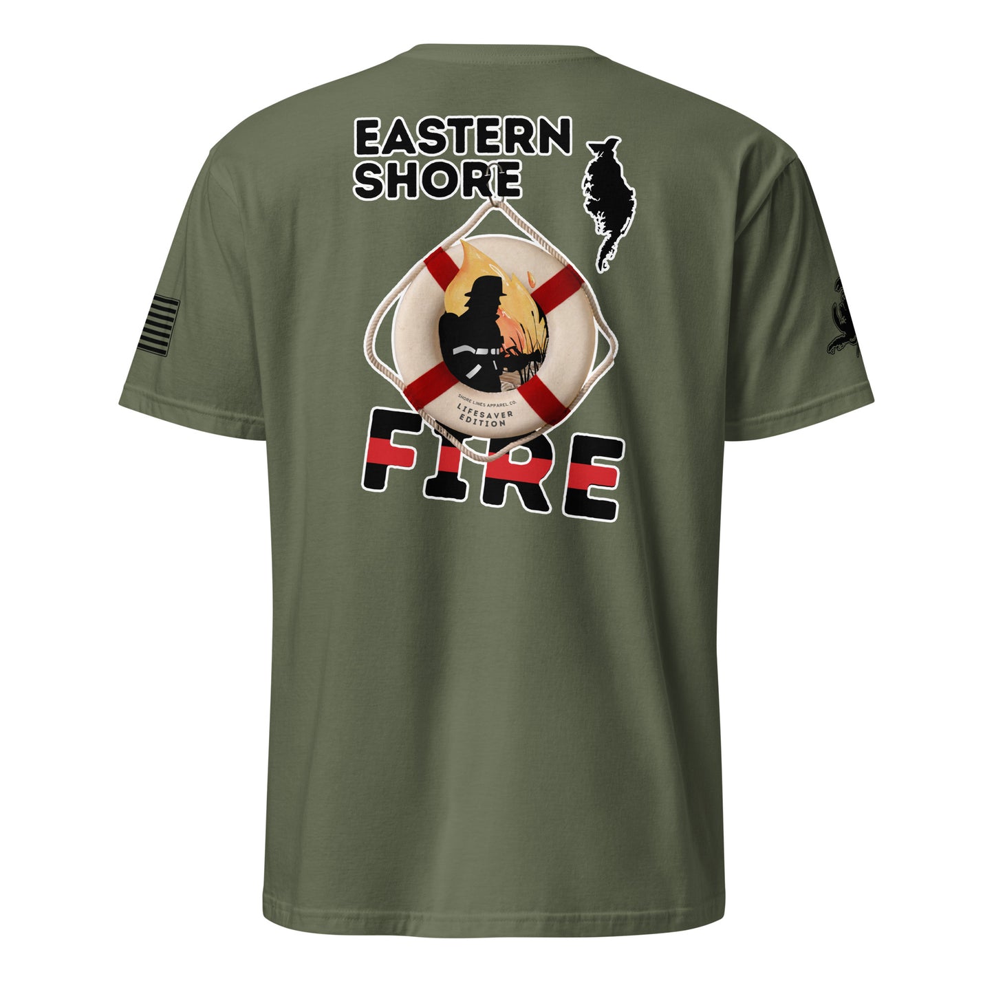 Fire | Lifesaver Edition | Core SS P-militarygreen-Shore Lines Apparel Co.
