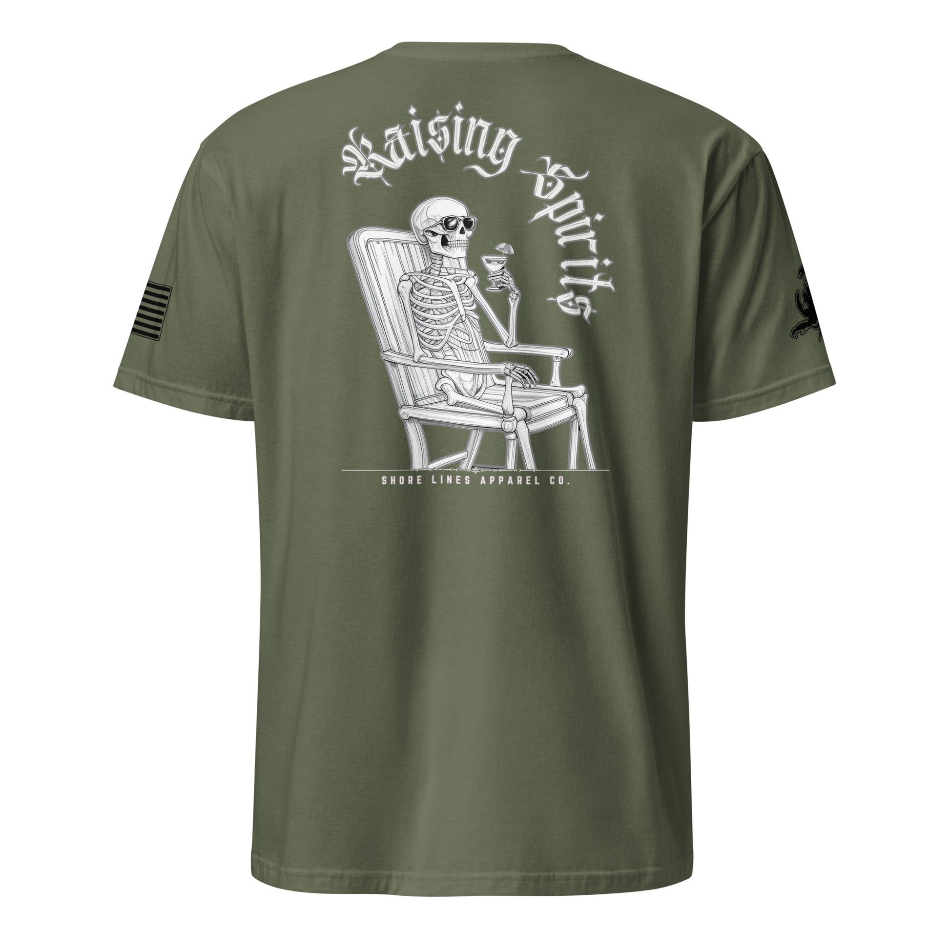 Raising Spirits | Short Sleeve P-militarygreen-Shore Lines Apparel Co.