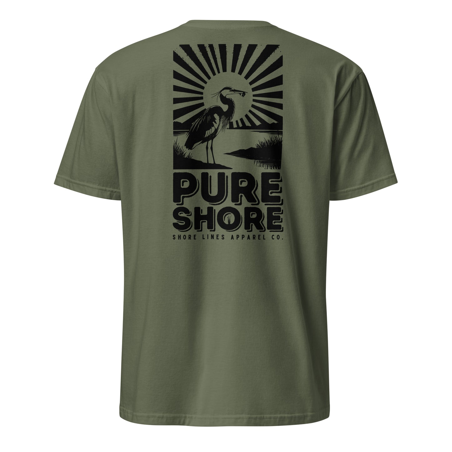 Pure Shore | SS-militarygreen-Shore Lines Apparel Co.
