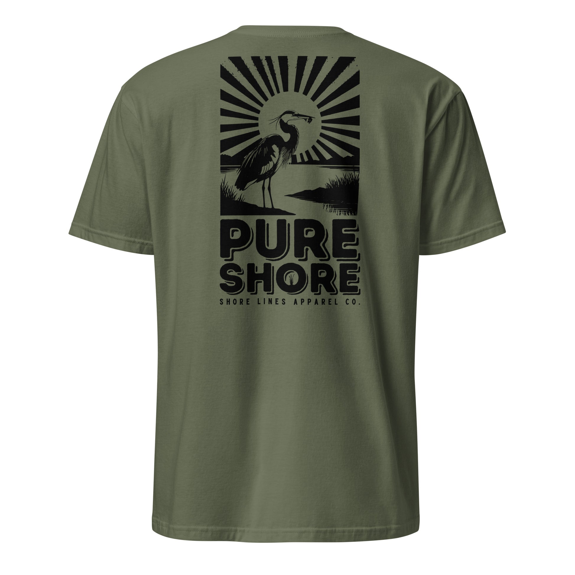 Pure Shore | SS-militarygreen-Shore Lines Apparel Co.