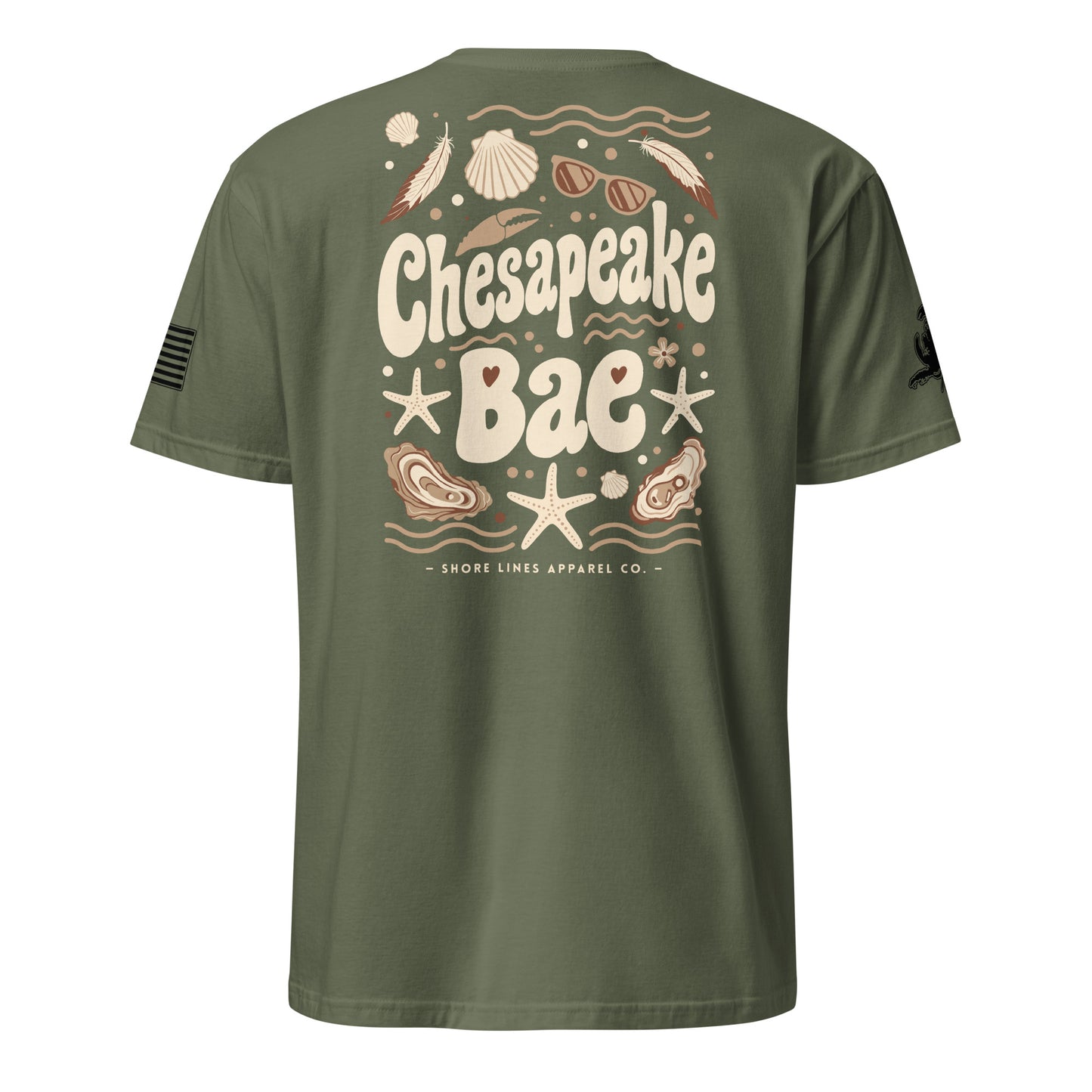 Chesapeake Bae | Short Sleeve P-militarygreen-Shore Lines Apparel Co.™