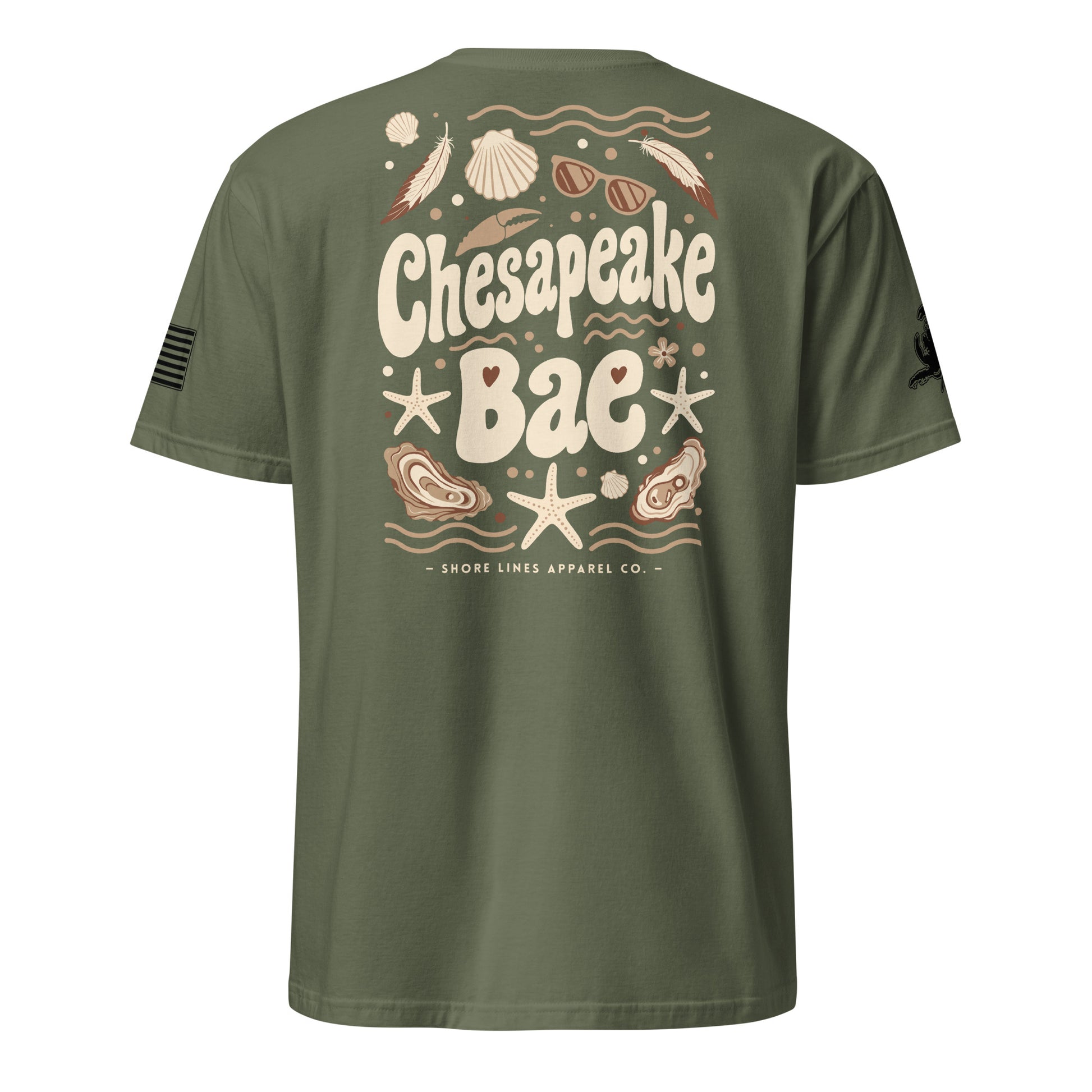 Chesapeake Bae | Short Sleeve P-militarygreen-Shore Lines Apparel Co.™