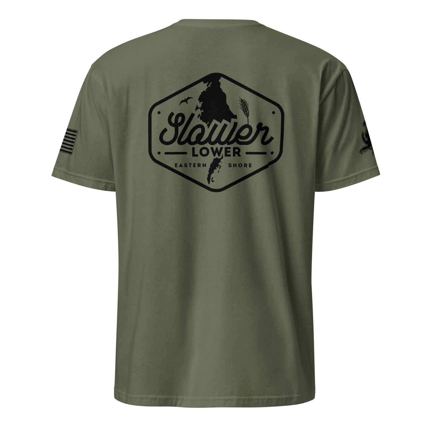 Slower Lower | Short Sleeve P-militarygreen-Shore Lines Apparel Co.™