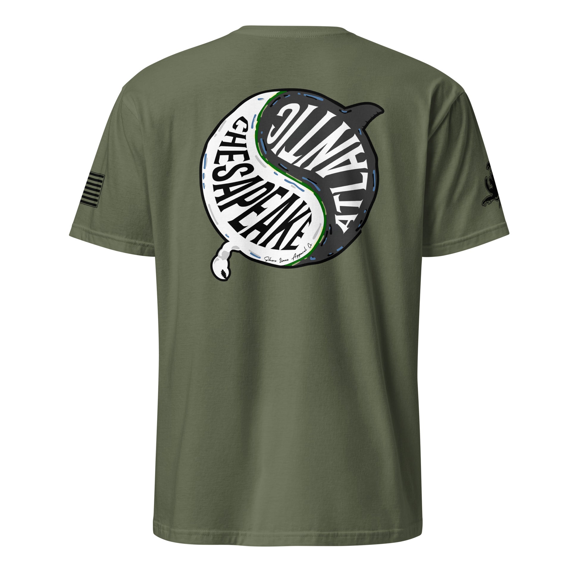Chesapeake Atlantic | Short Sleeve P-militarygreen-Shore Lines Apparel Co.™