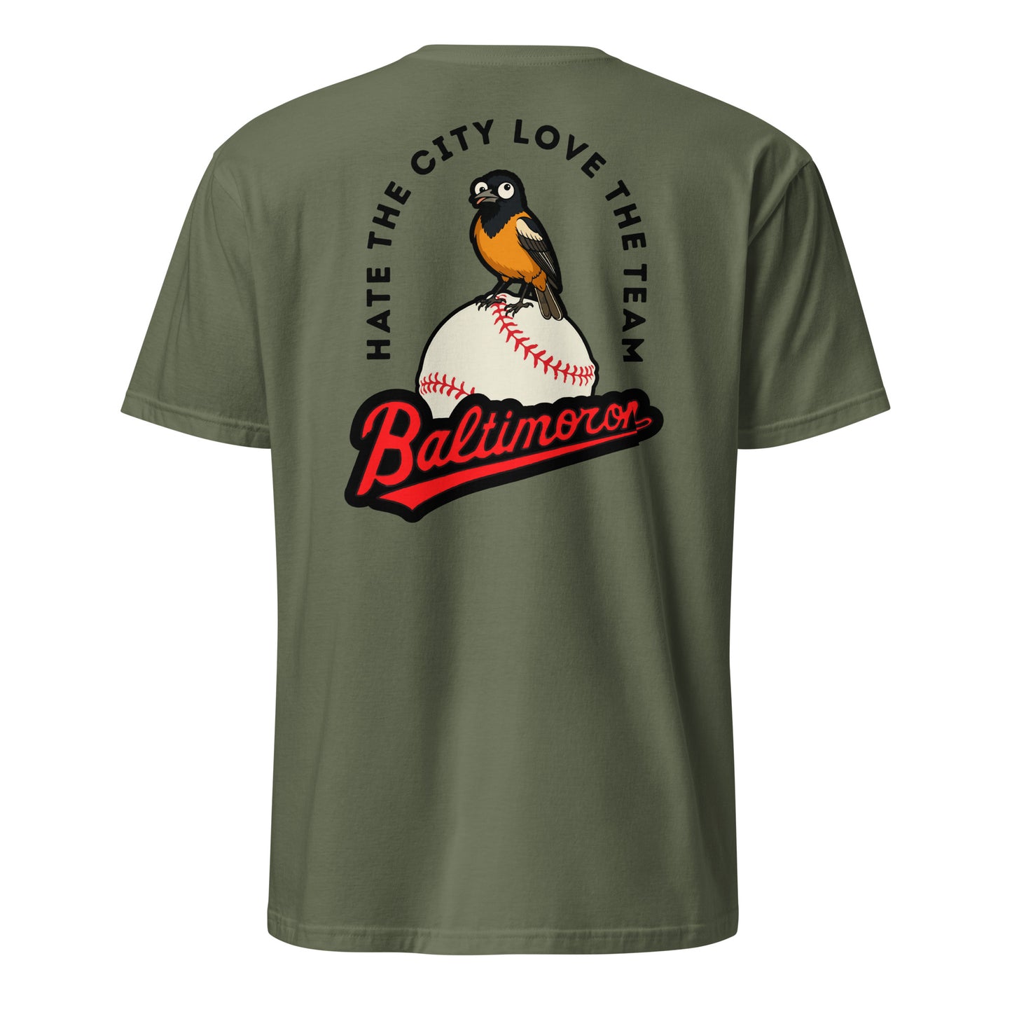 Baltimoron Orioles | Short Sleeve-militarygreen-Shore Lines Apparel Co.™