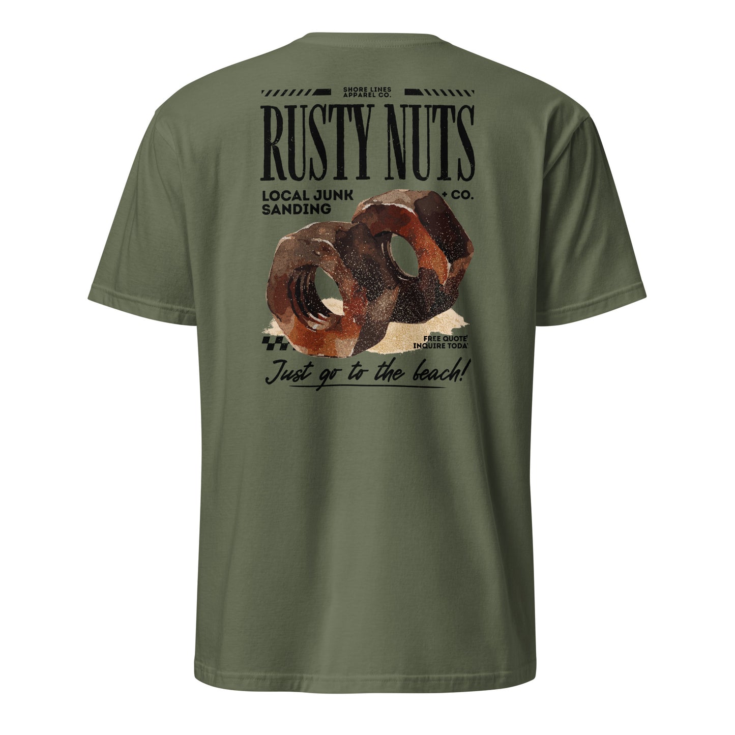 Rusty Nuts | Short Sleeve-militarygreen-Shore Lines Apparel Co.™