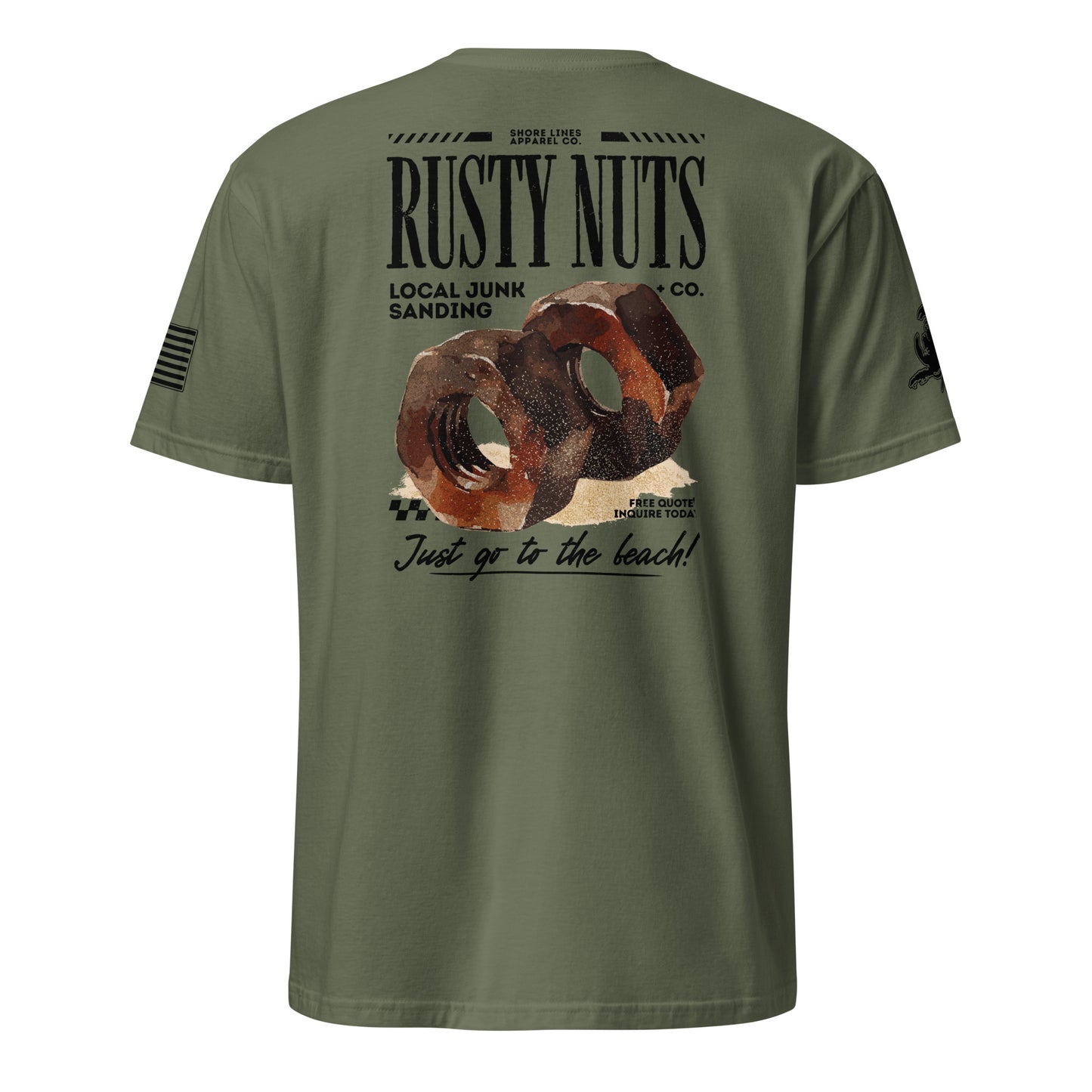 Rusty Nuts | Short Sleeve P-militarygreen-Shore Lines Apparel Co.™