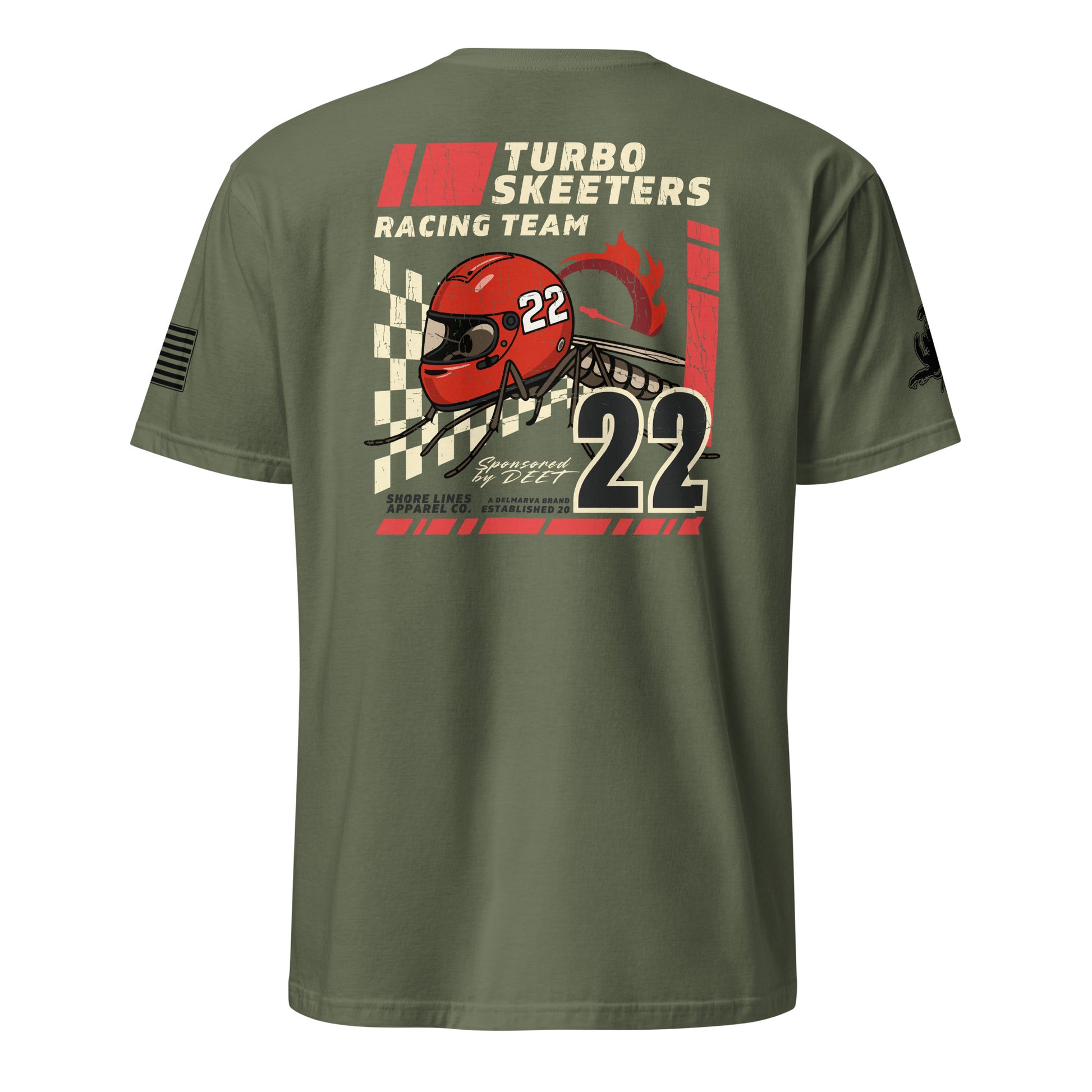 Turbo Skeeters | Short Sleeve P-militarygreen-Shore Lines Apparel Co.™