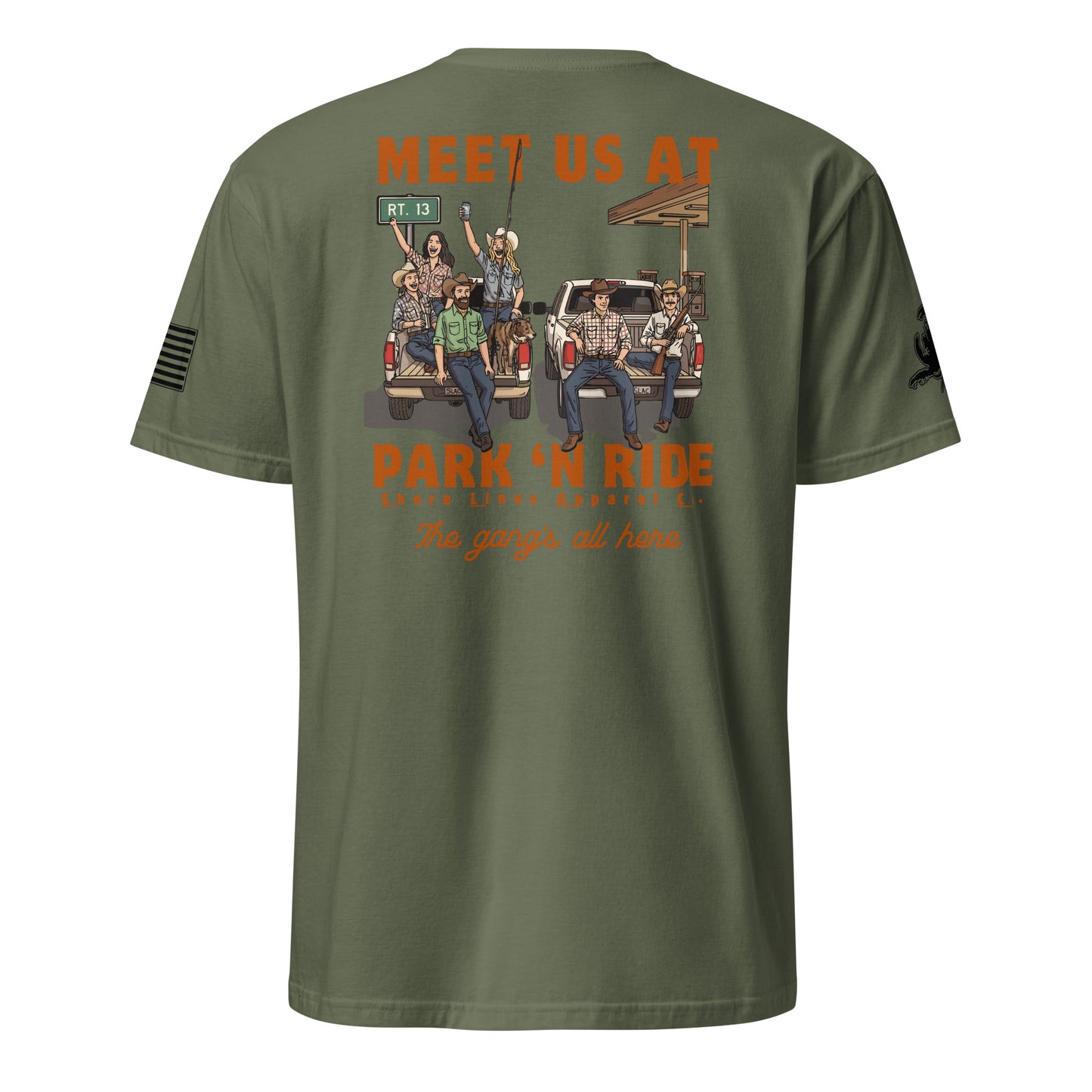Park N Ride | Short Sleeve P-militarygreen-Shore Lines Apparel Co.™