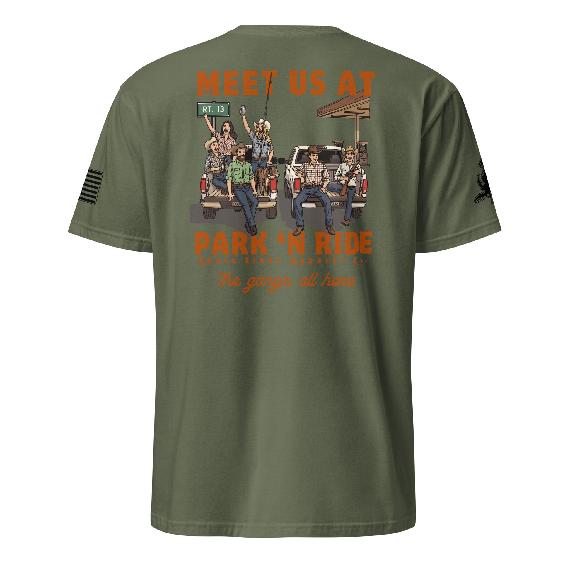 Park N Ride | Short Sleeve P-militarygreen-Shore Lines Apparel Co.™