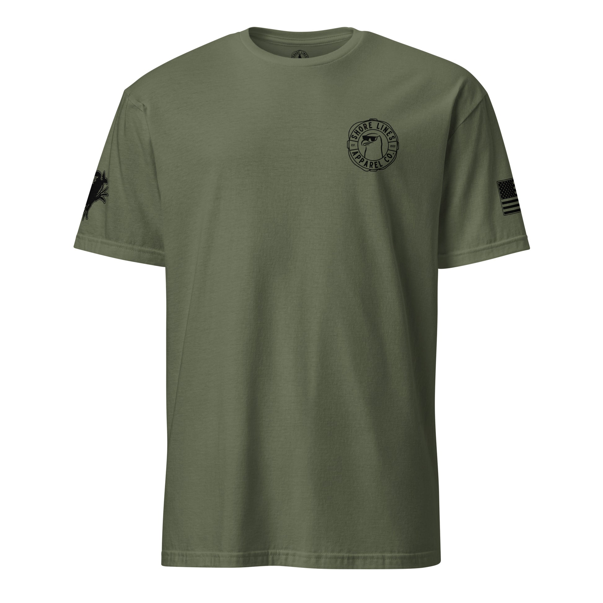 Slower Lower | Short Sleeve P-militarygreen-Shore Lines Apparel Co.™