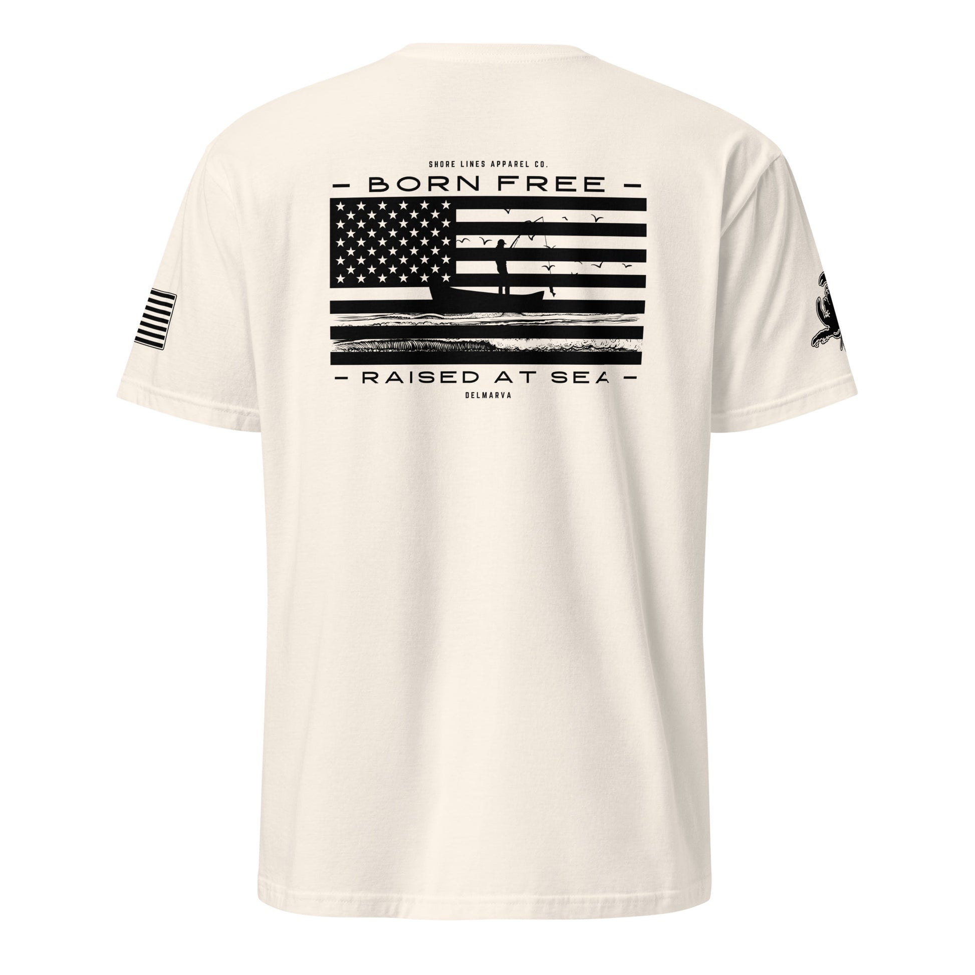Born Free Raised at Sea | Short Sleeve P-natural-Shore Lines Apparel Co.
