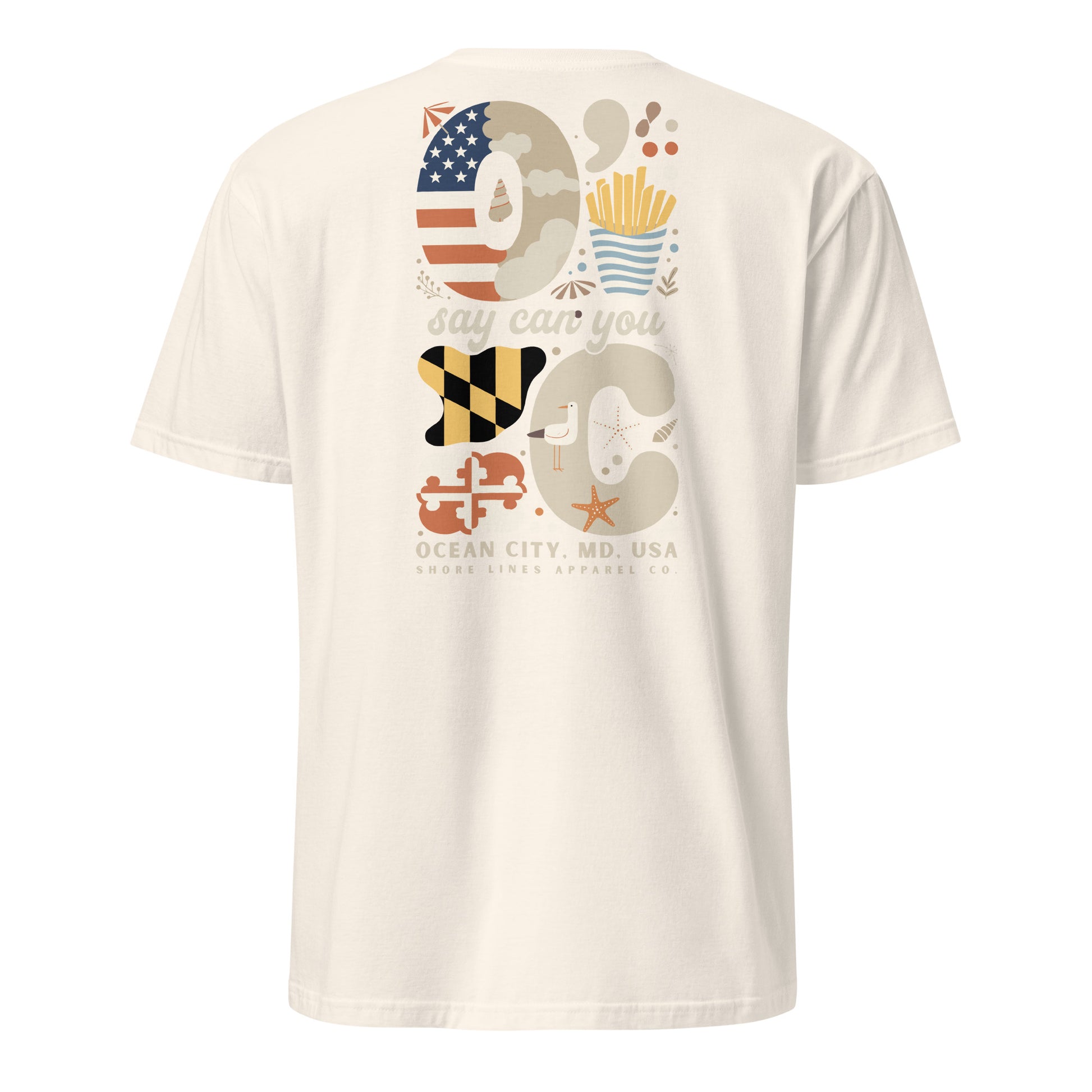 O Say Can You C | Short Sleeve-natural-Shore Lines Apparel Co.™