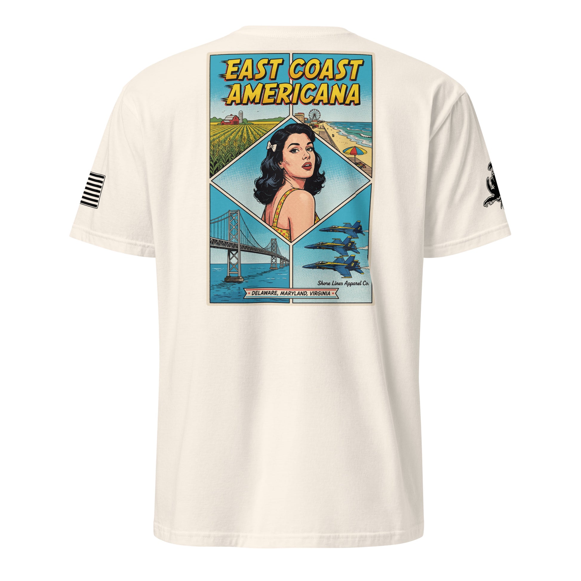 East Coast Americana | Short Sleeve P-natural-Shore Lines Apparel Co.™