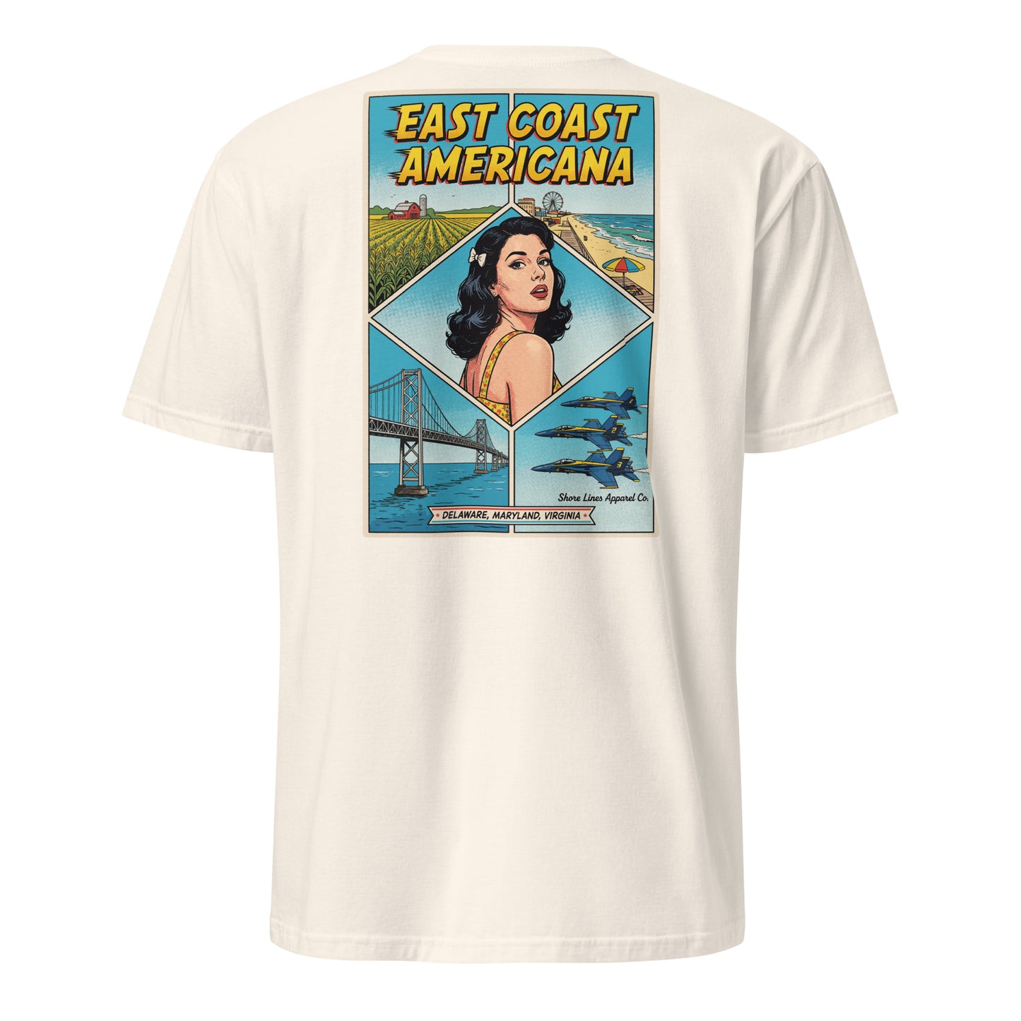 East Coast Americana | Short Sleeve-natural-Shore Lines Apparel Co.™