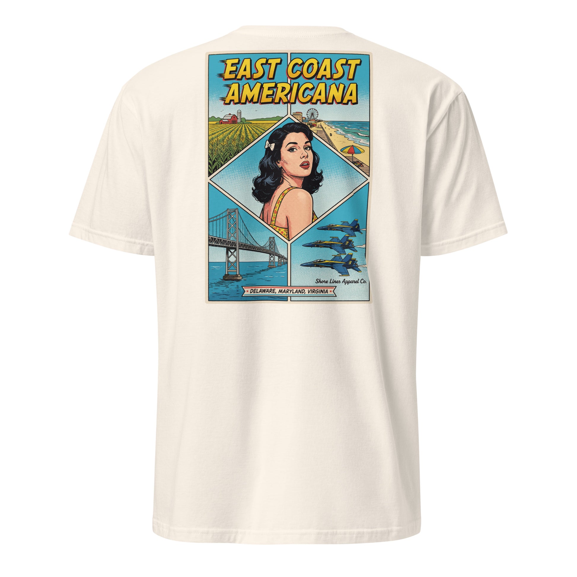 East Coast Americana | Short Sleeve-natural-Shore Lines Apparel Co.™