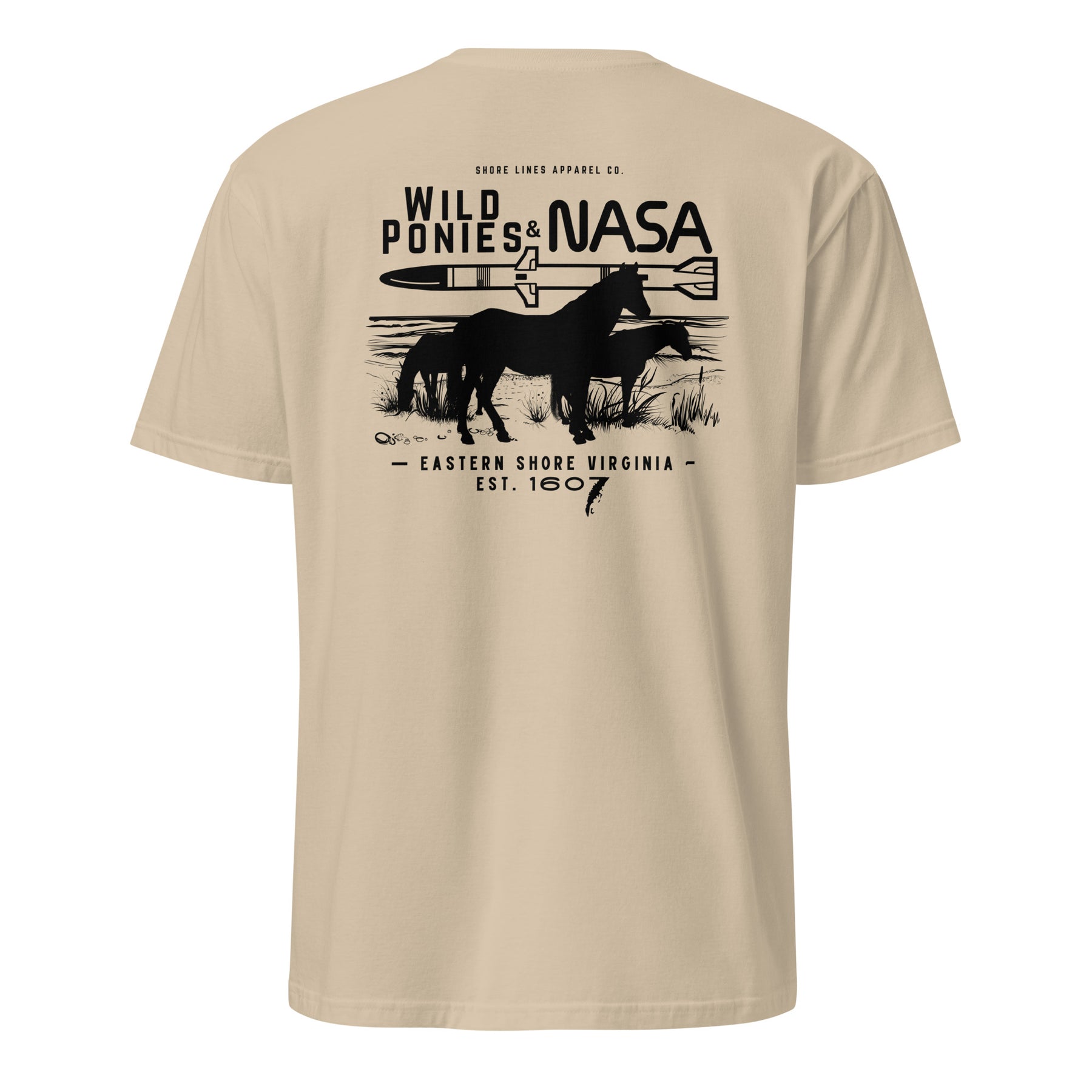 Wild Ponies & NASA | Short Sleeve-sand-Shore Lines Apparel Co.