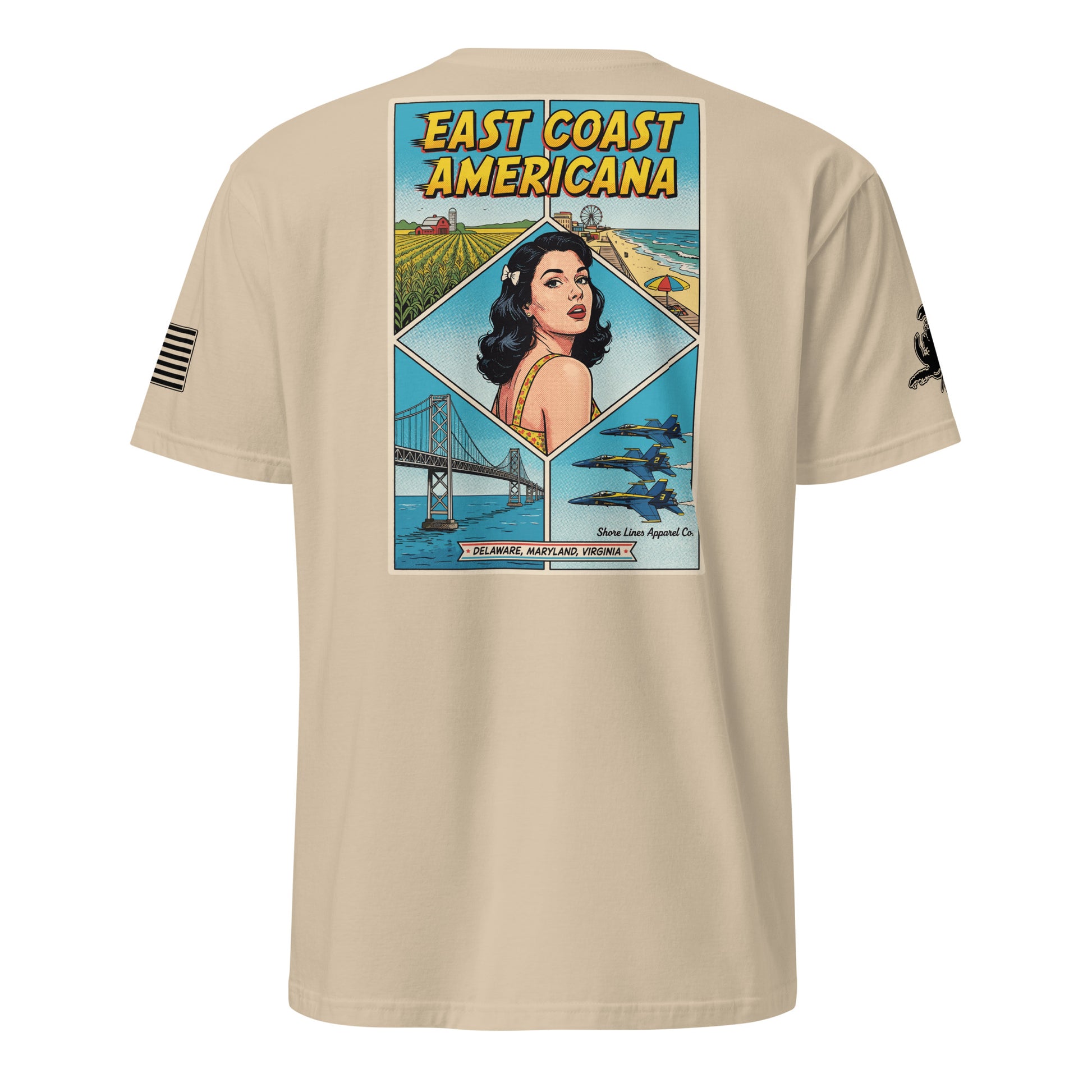 East Coast Americana | Short Sleeve P-sand-Shore Lines Apparel Co.™