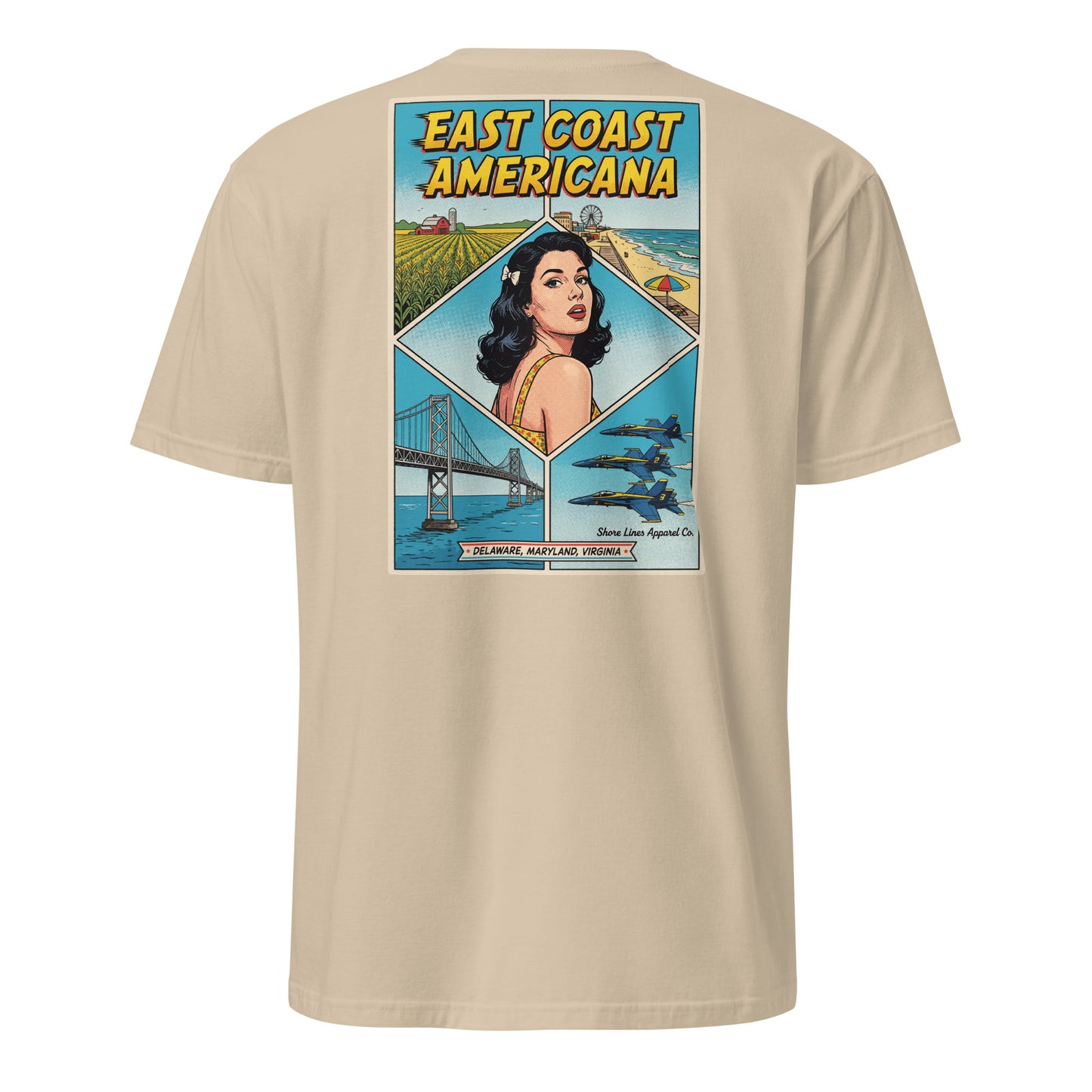 East Coast Americana | Short Sleeve-sand-Shore Lines Apparel Co.™