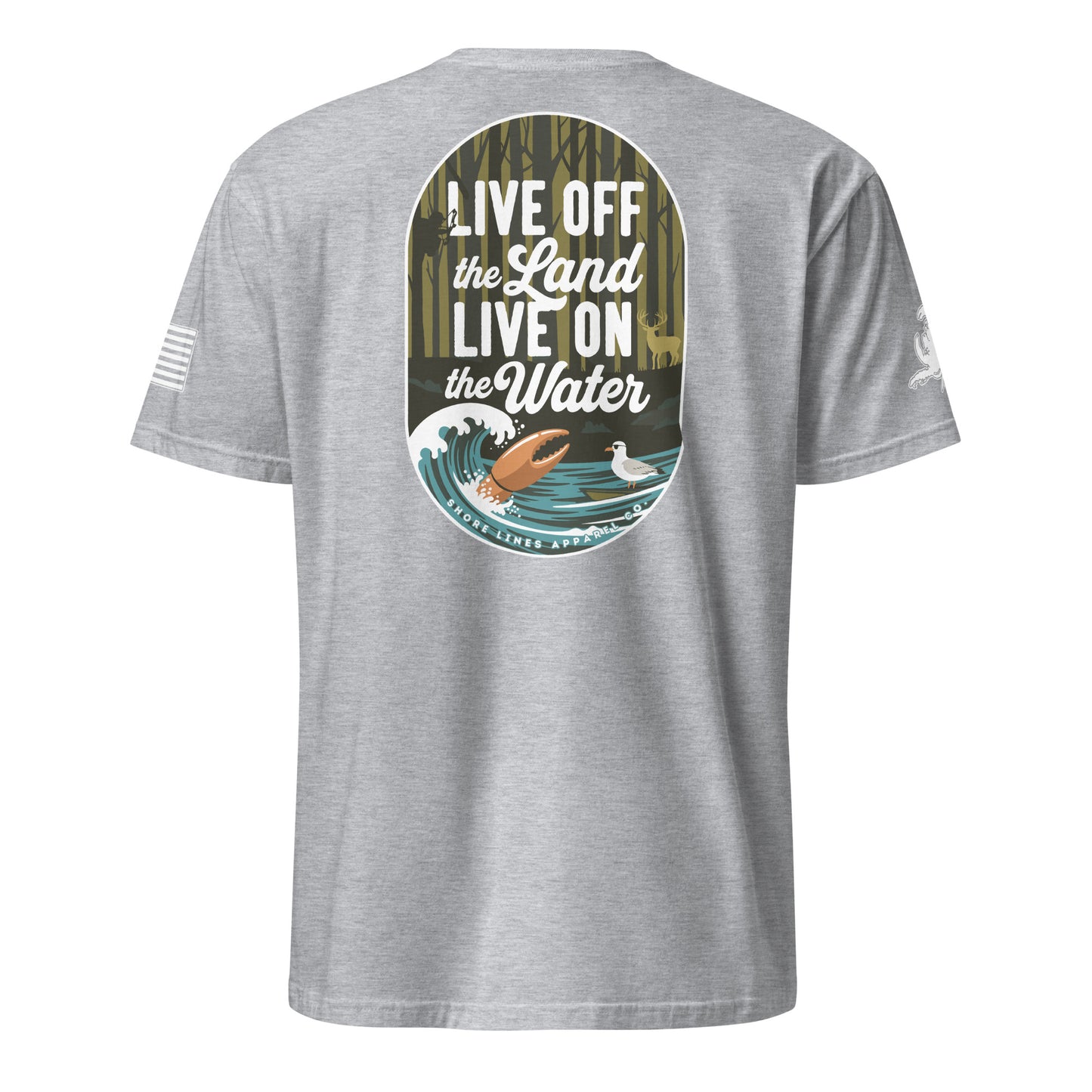 Live Off the Land | Short Sleeve P-sportgrey-Shore Lines Apparel Co.™