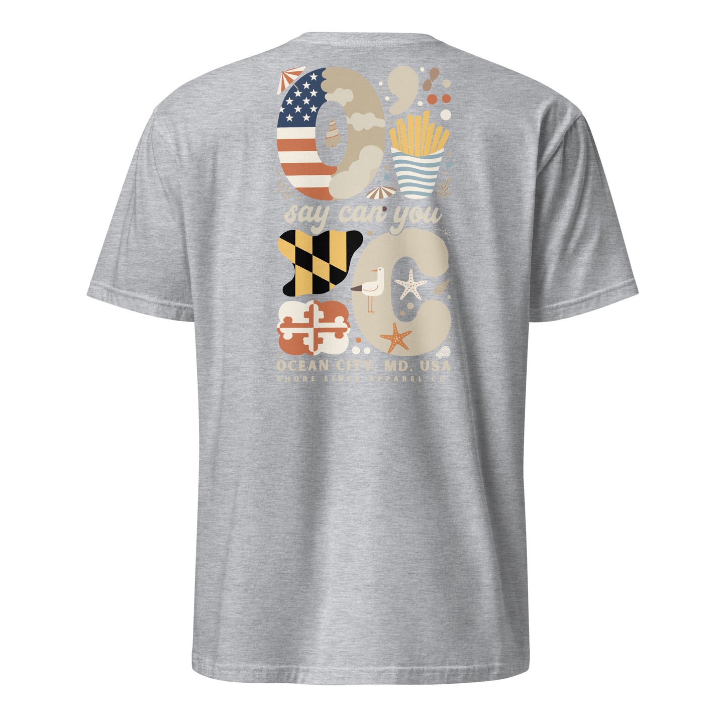 O Say Can You C | Short Sleeve-sportgrey-Shore Lines Apparel Co.™