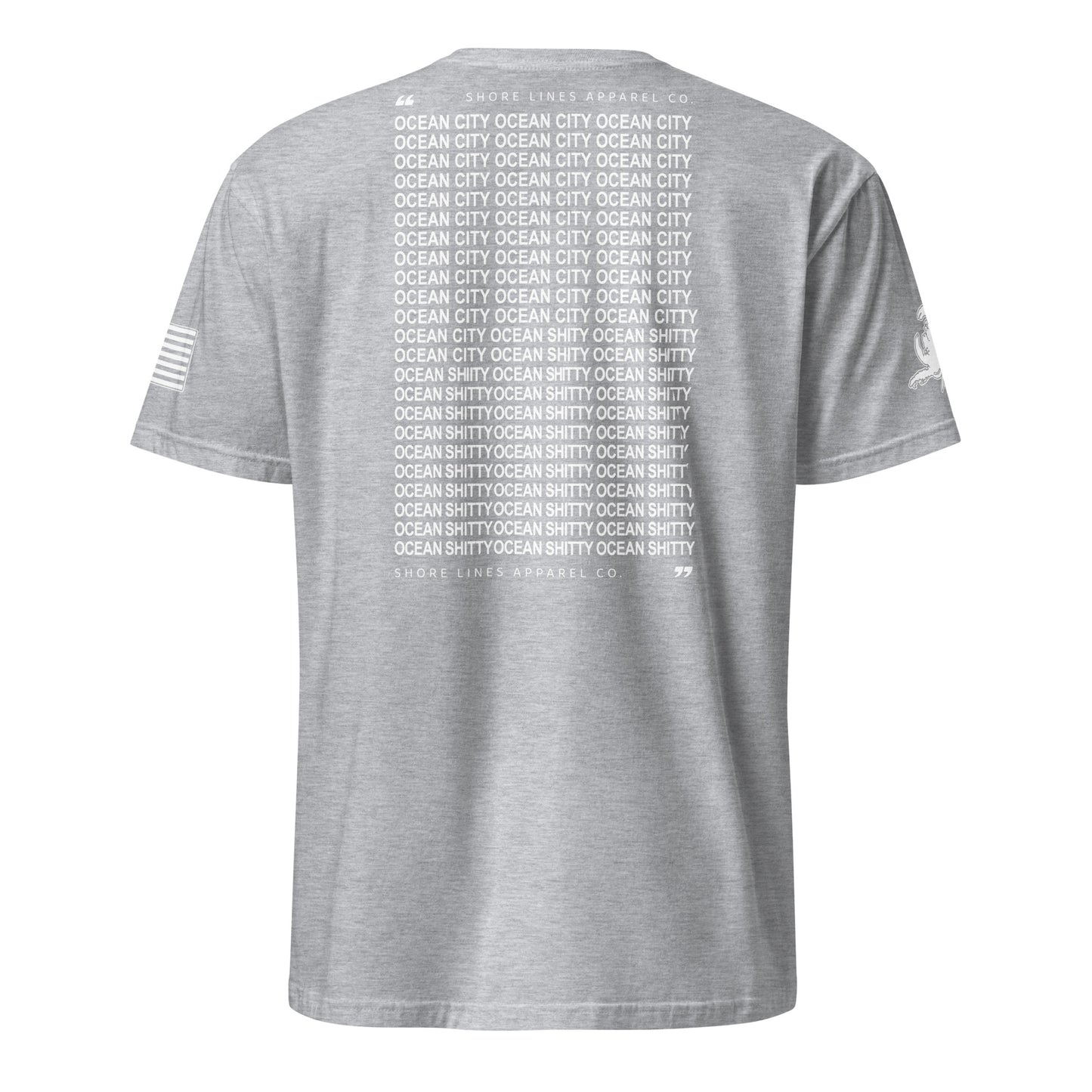 Ocean Shitty | Short Sleeve P-sportgrey-Shore Lines Apparel Co.™