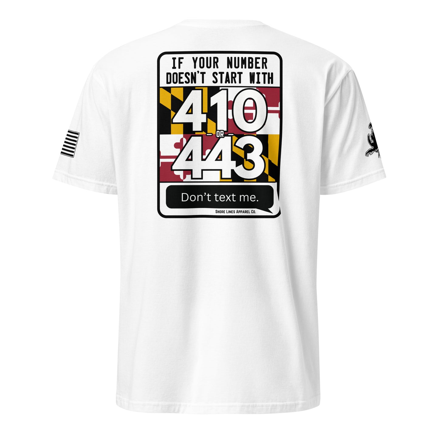 410/443 Area Code | SS P-white-Shore Lines Apparel Co.