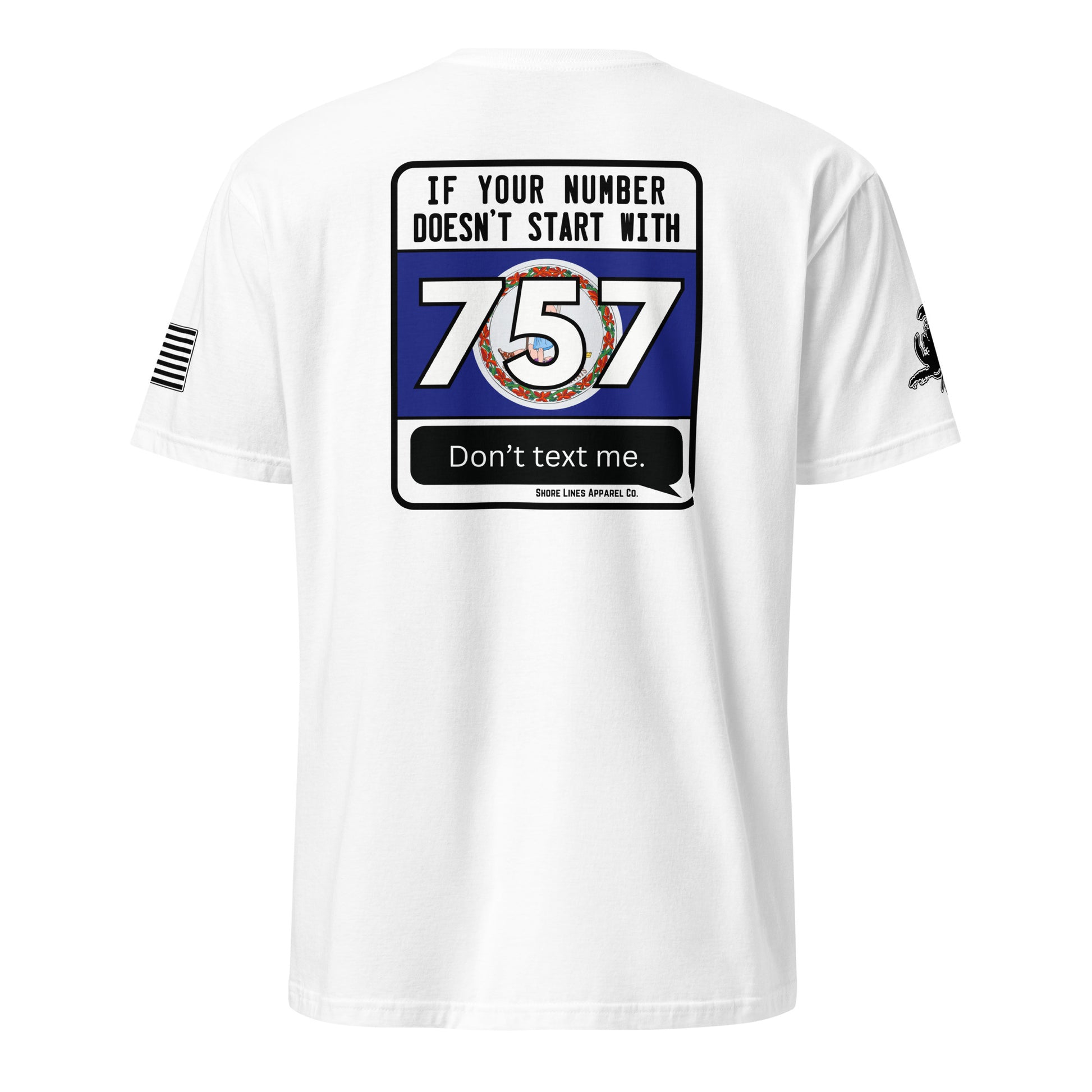 757 Area Code | SS P-white-Shore Lines Apparel Co.