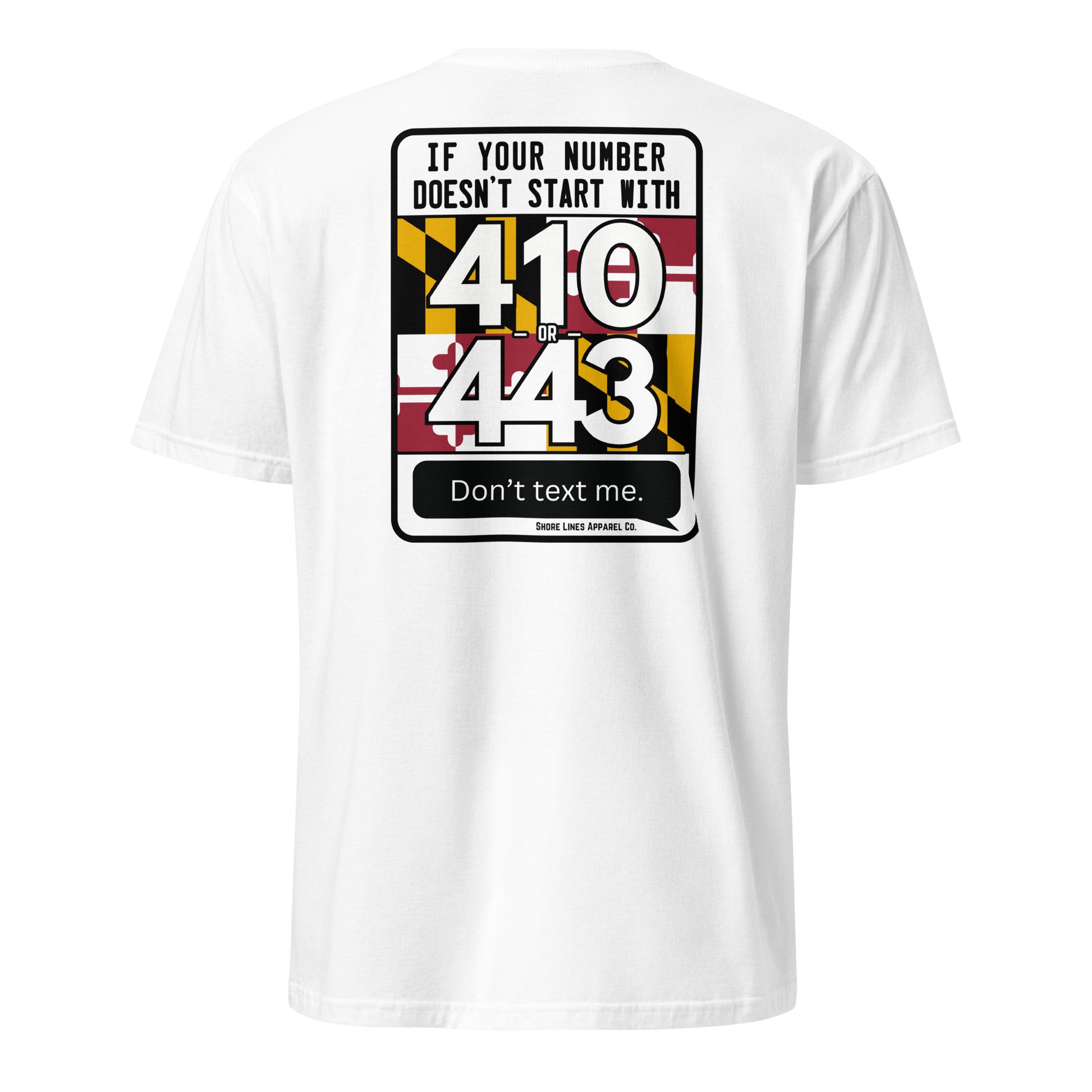 410/443 Area Code | SS-white-Shore Lines Apparel Co.
