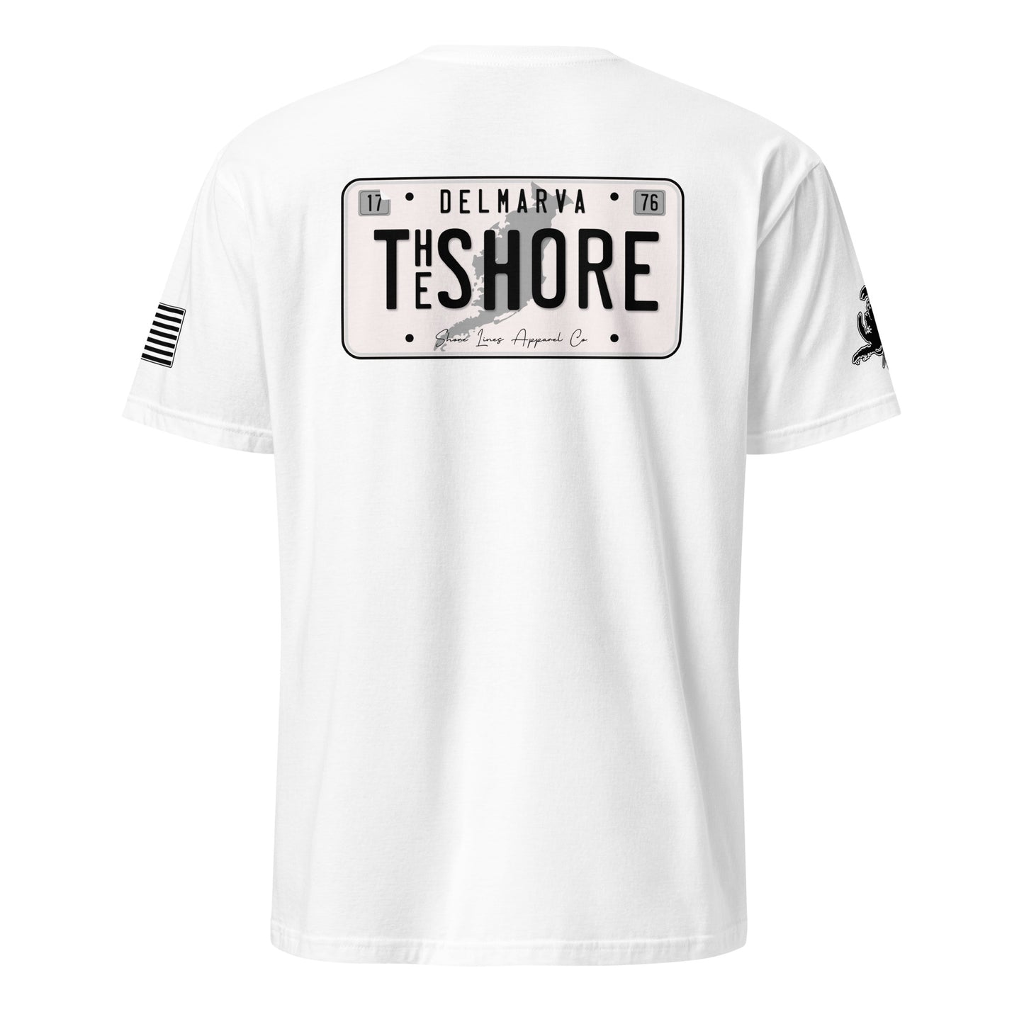 License Plate | Short Sleeve P-white-Shore Lines Apparel Co.