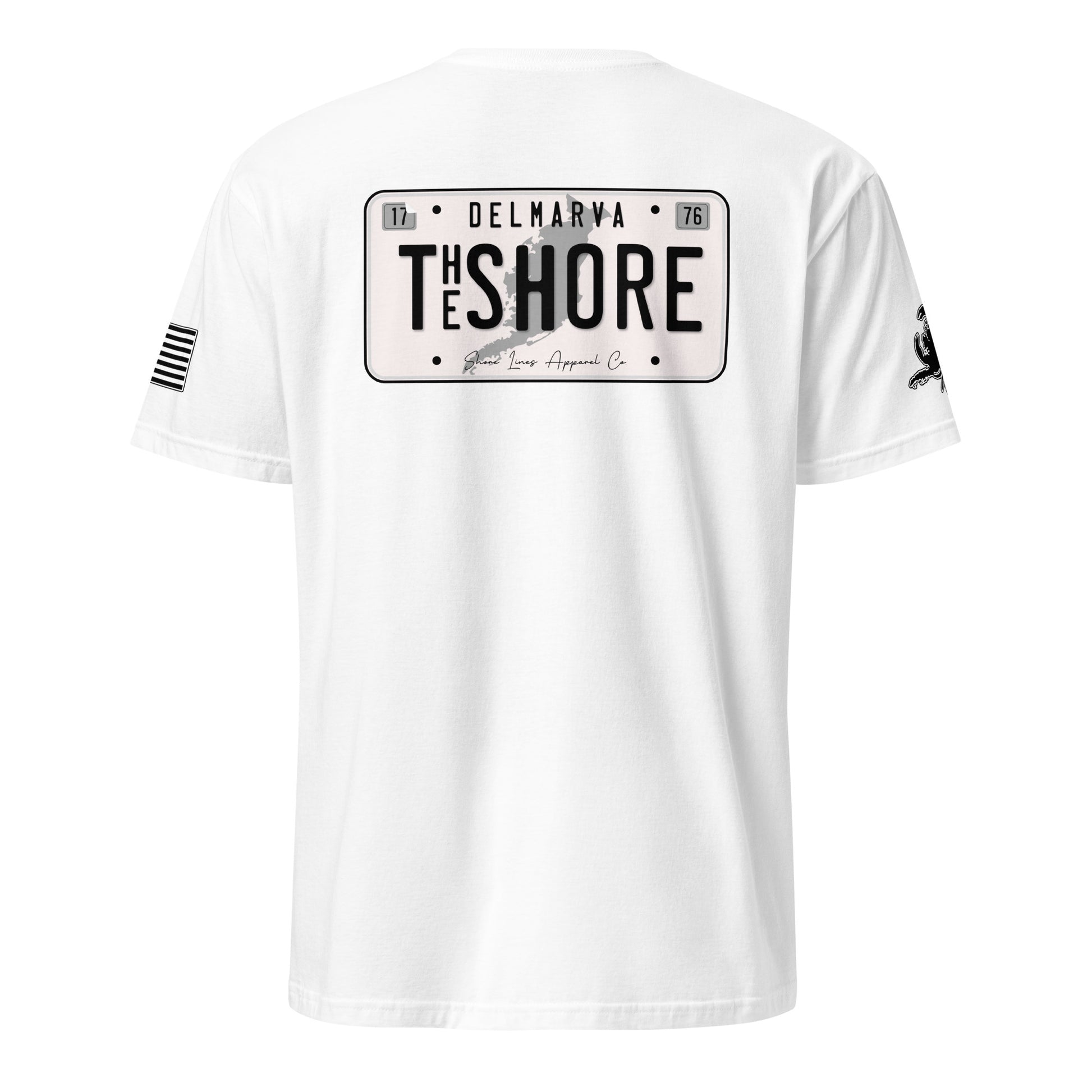 License Plate | Short Sleeve P-white-Shore Lines Apparel Co.