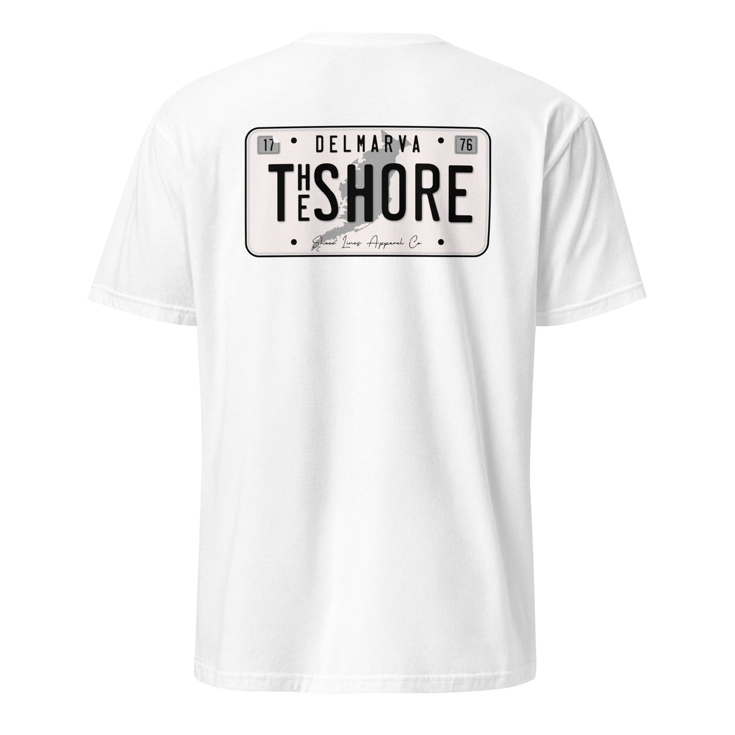 License Plate | Short Sleeve-white-Shore Lines Apparel Co.
