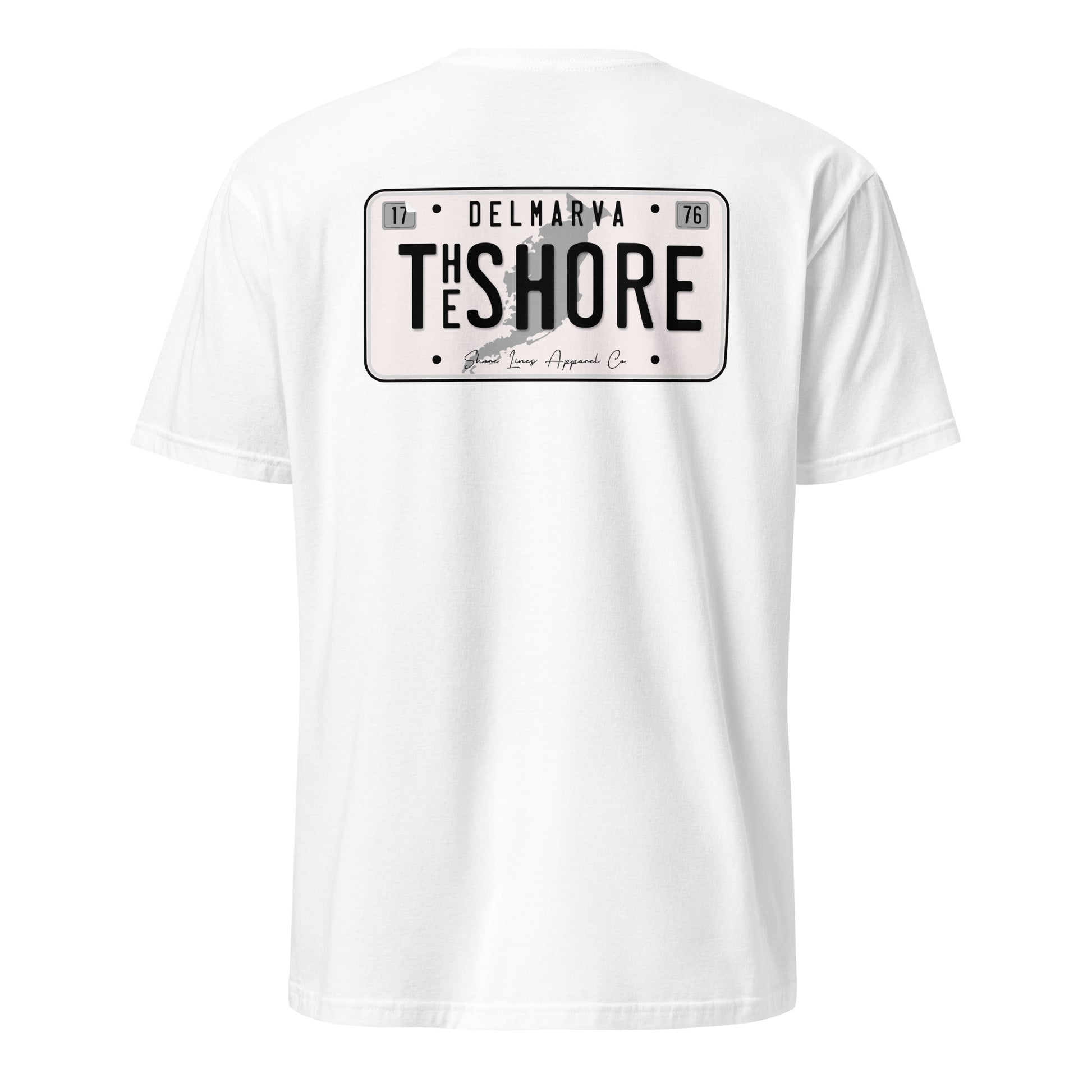 License Plate | Short Sleeve-white-Shore Lines Apparel Co.