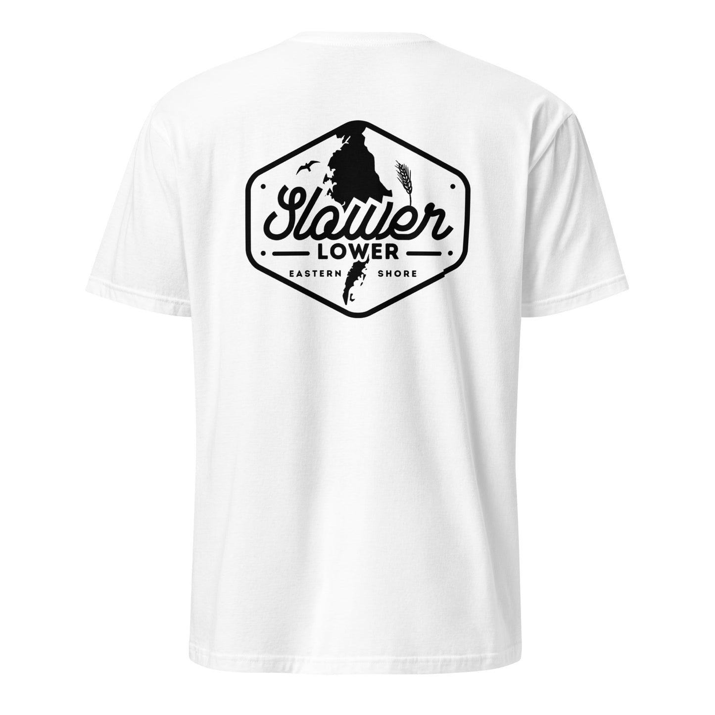 Slower Lower | Short Sleeve-white-Shore Lines Apparel Co.™
