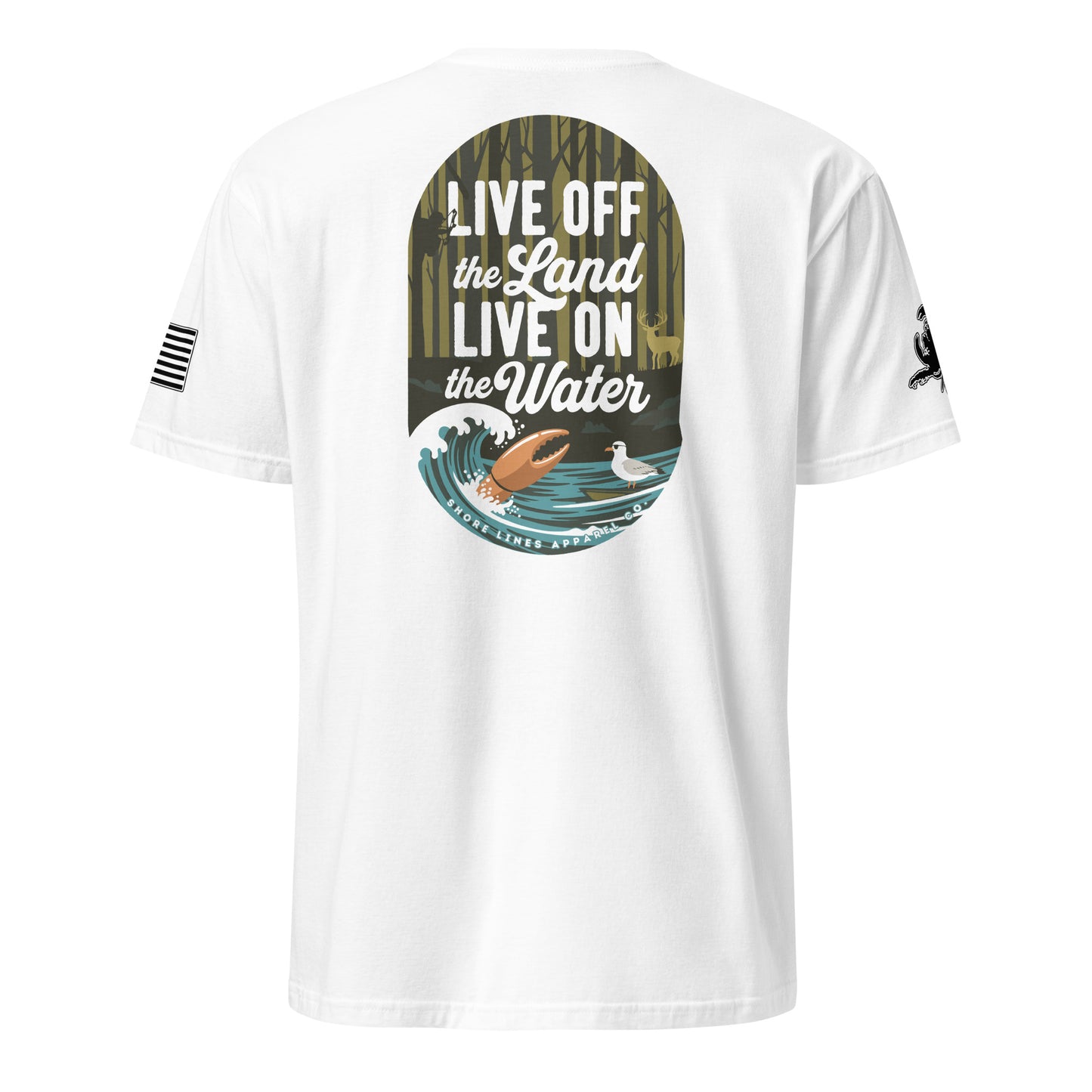 Live Off the Land | Short Sleeve P-white-Shore Lines Apparel Co.™