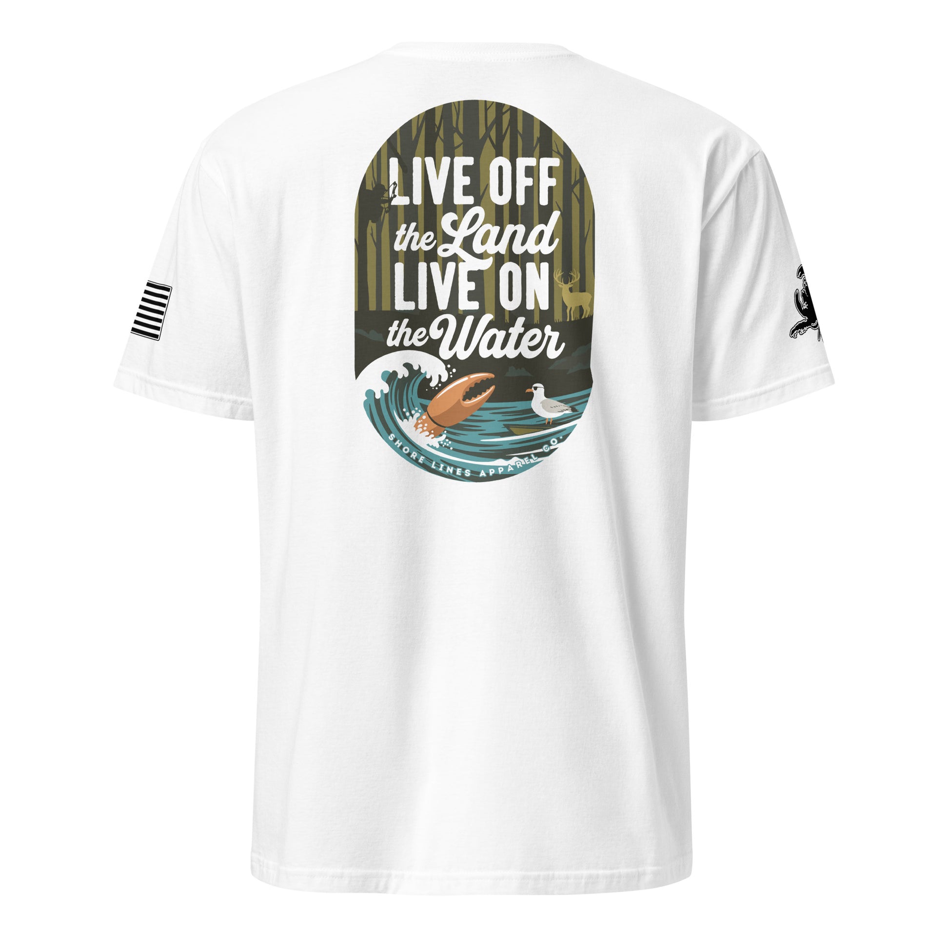 Live Off the Land | Short Sleeve P-white-Shore Lines Apparel Co.™