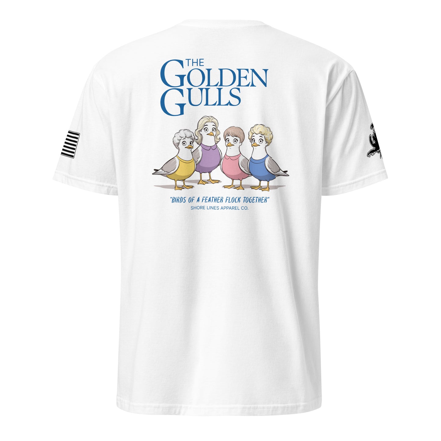 The Golden Gulls | Short Sleeve P-white-Shore Lines Apparel Co.™